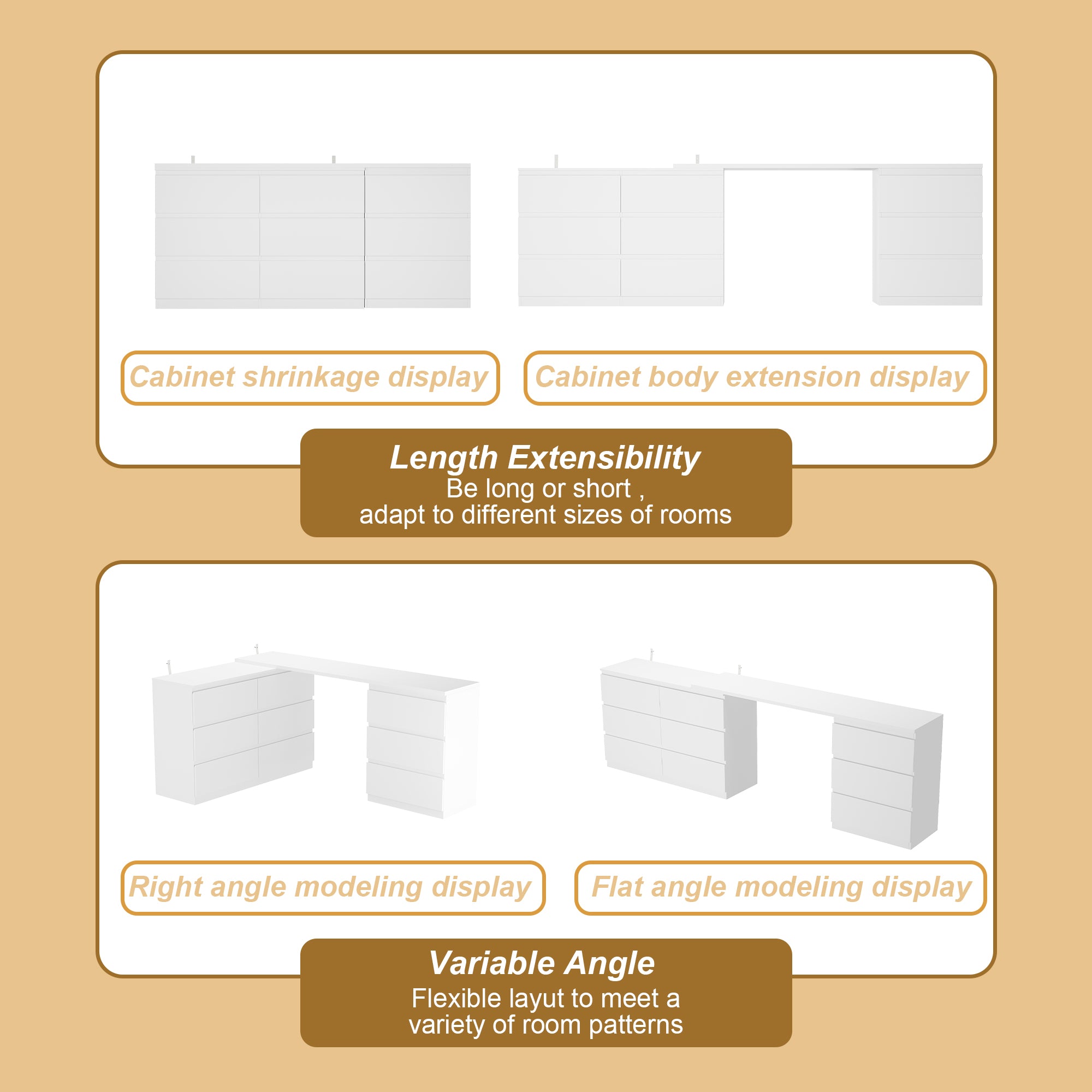 Convertible Vanity Table With 9 Drawers