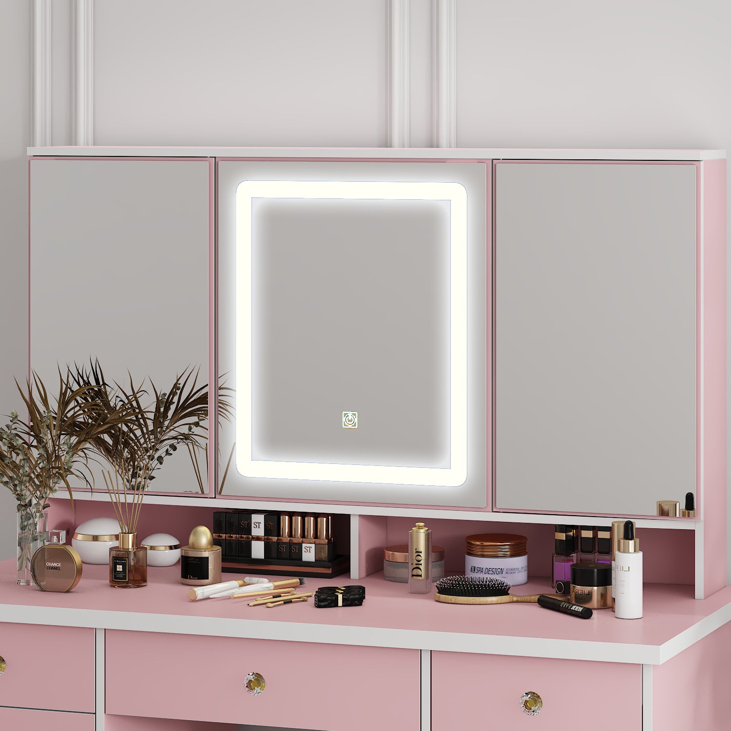 Home Makeup Dressing Table with Mirror & Lamp