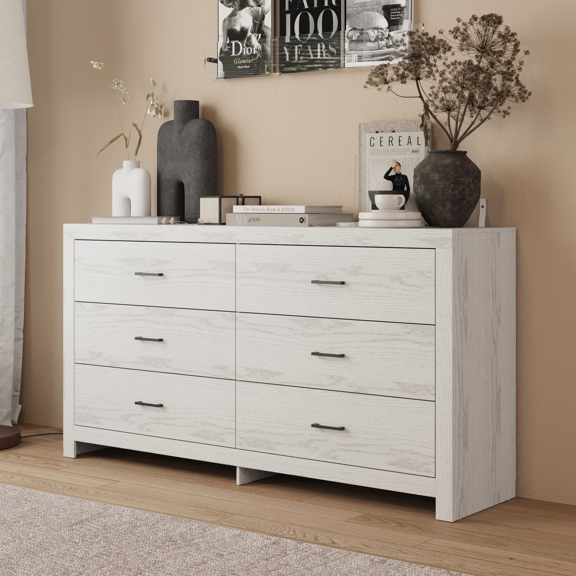 6-Drawer Dresser With Rustic Style