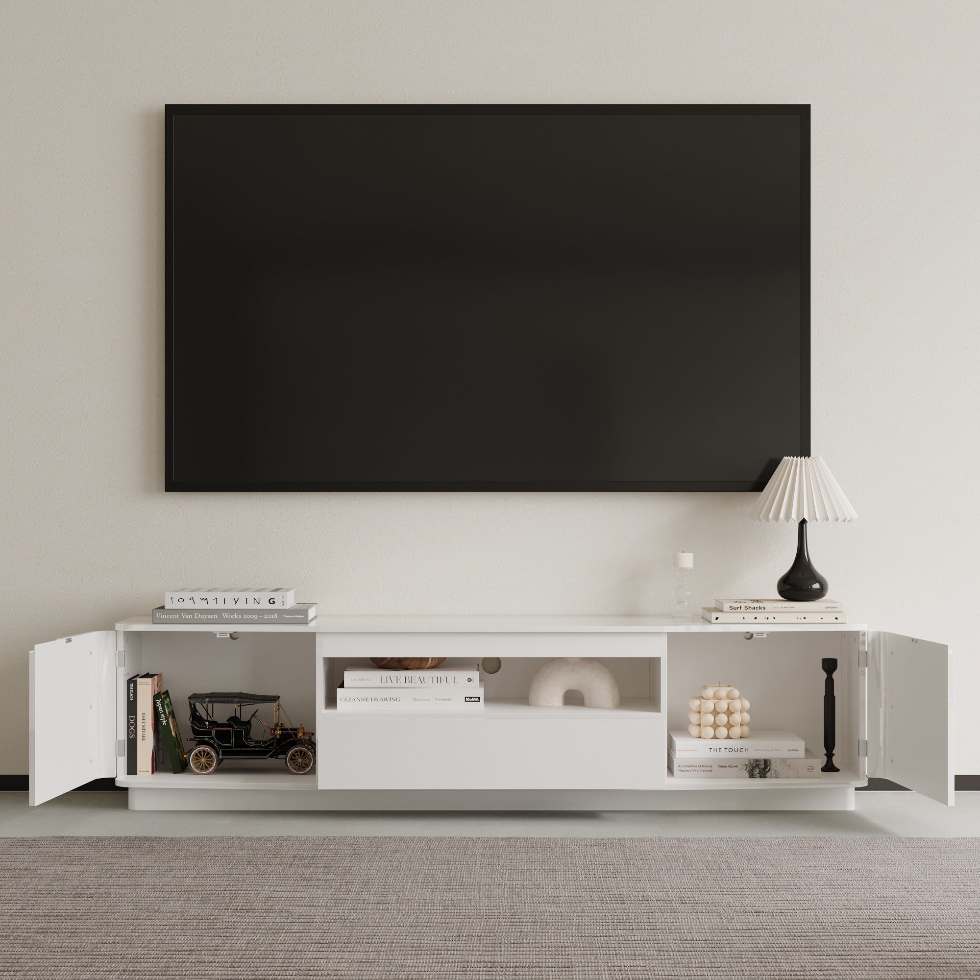 71'' W TV Stand Media Console With Drawer