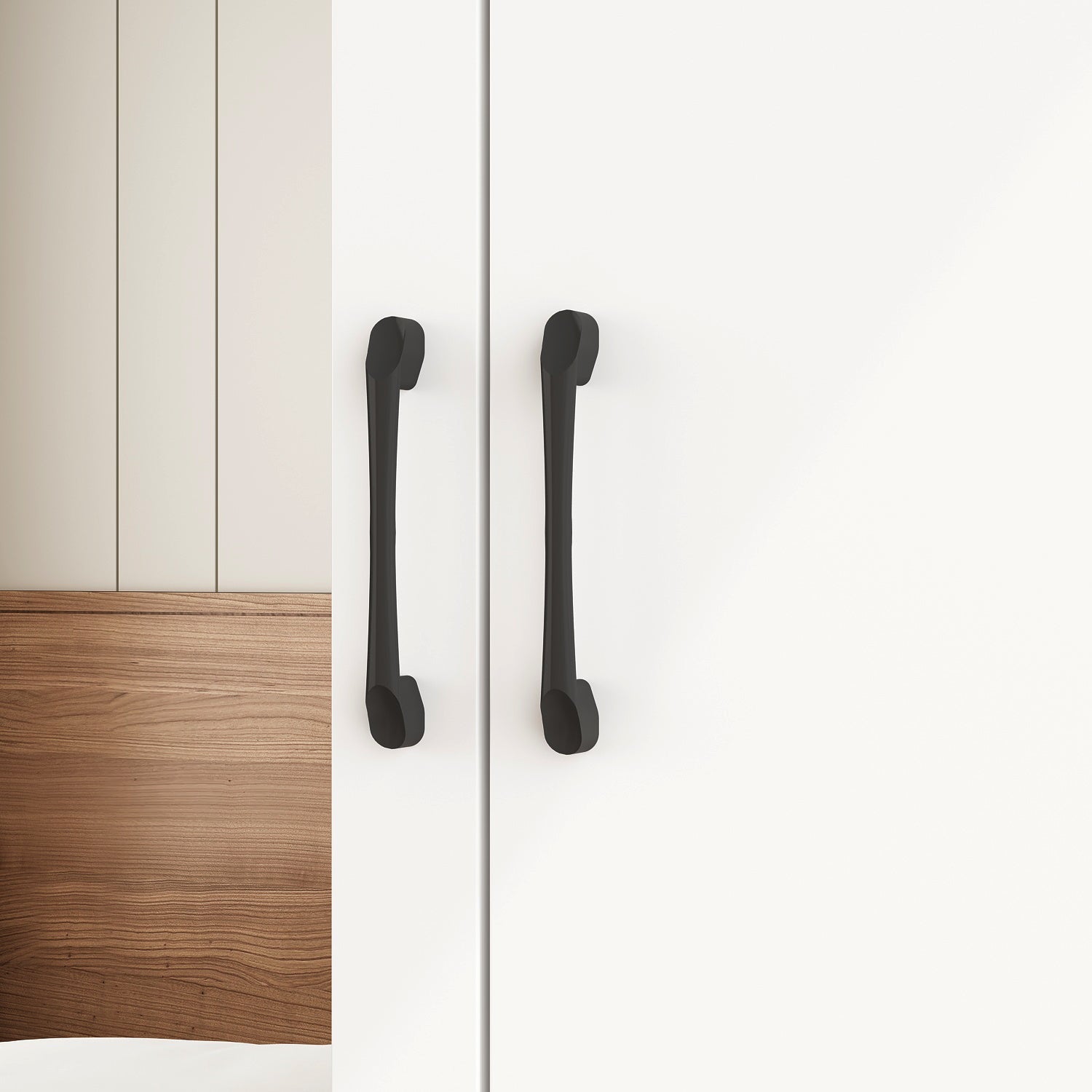 Closet Storage Wardrobe 2-Door 2-Drawer 1-Mirror for Bedroom