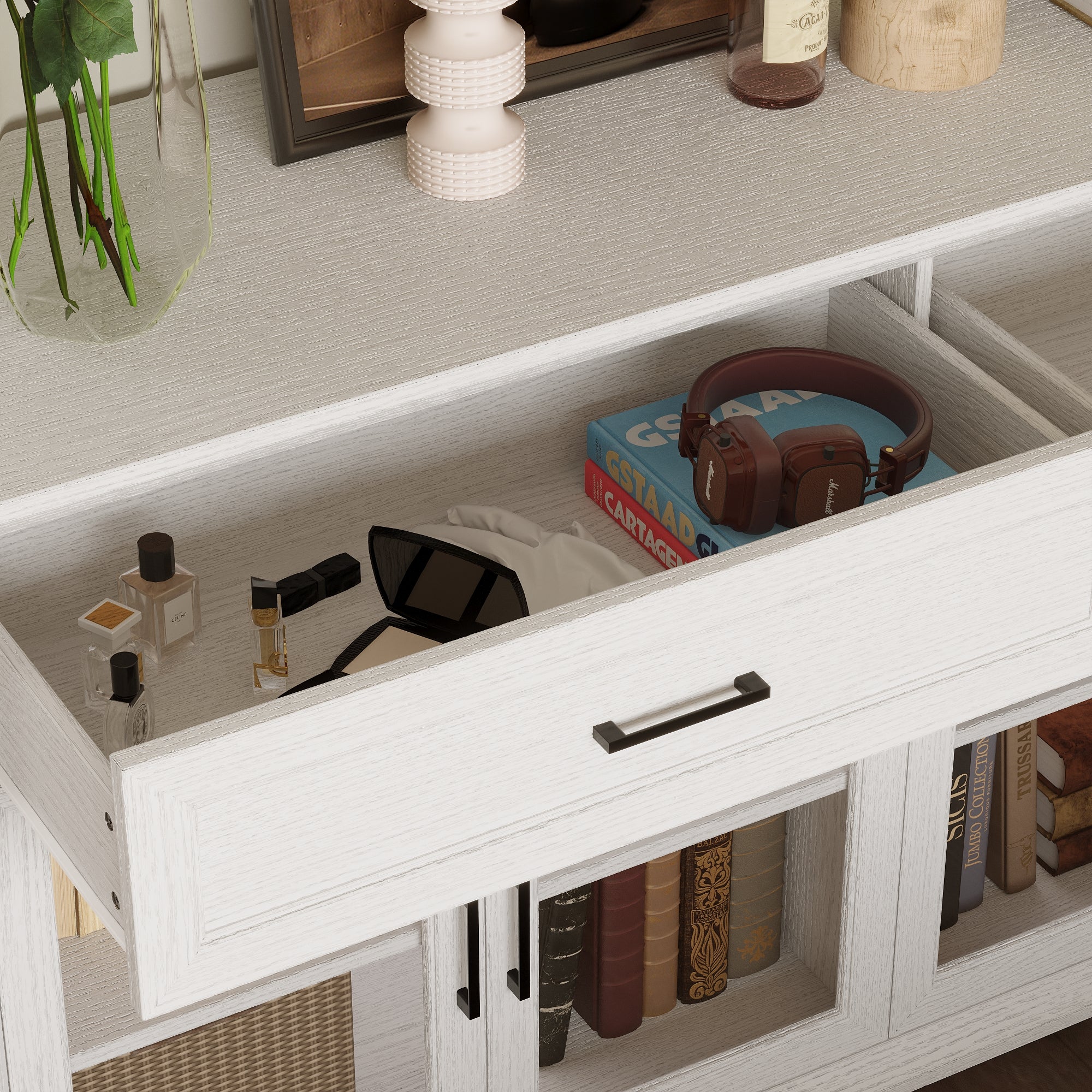 63" W Sideboard Cabinet Buffet Storage Cabinet