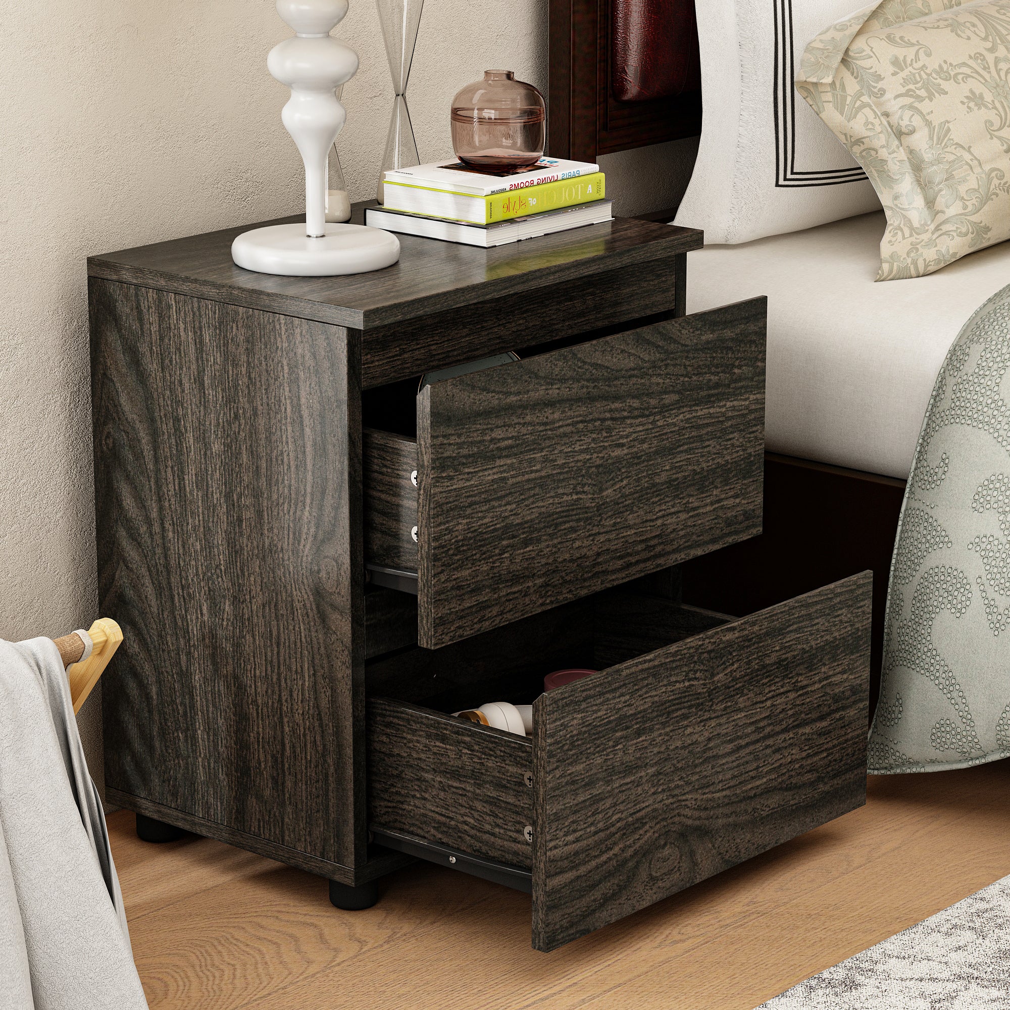 2-Drawer Chest Dresser Sideboard Night Table in Bedroom