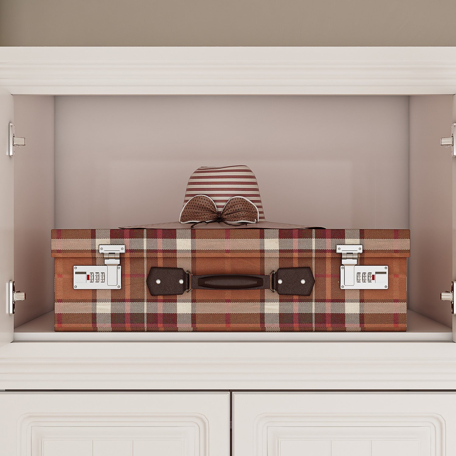 Wardrobe Heavy Duty Clothes Closet Storage Cabinet Armoire with Metal Handles for Small Living