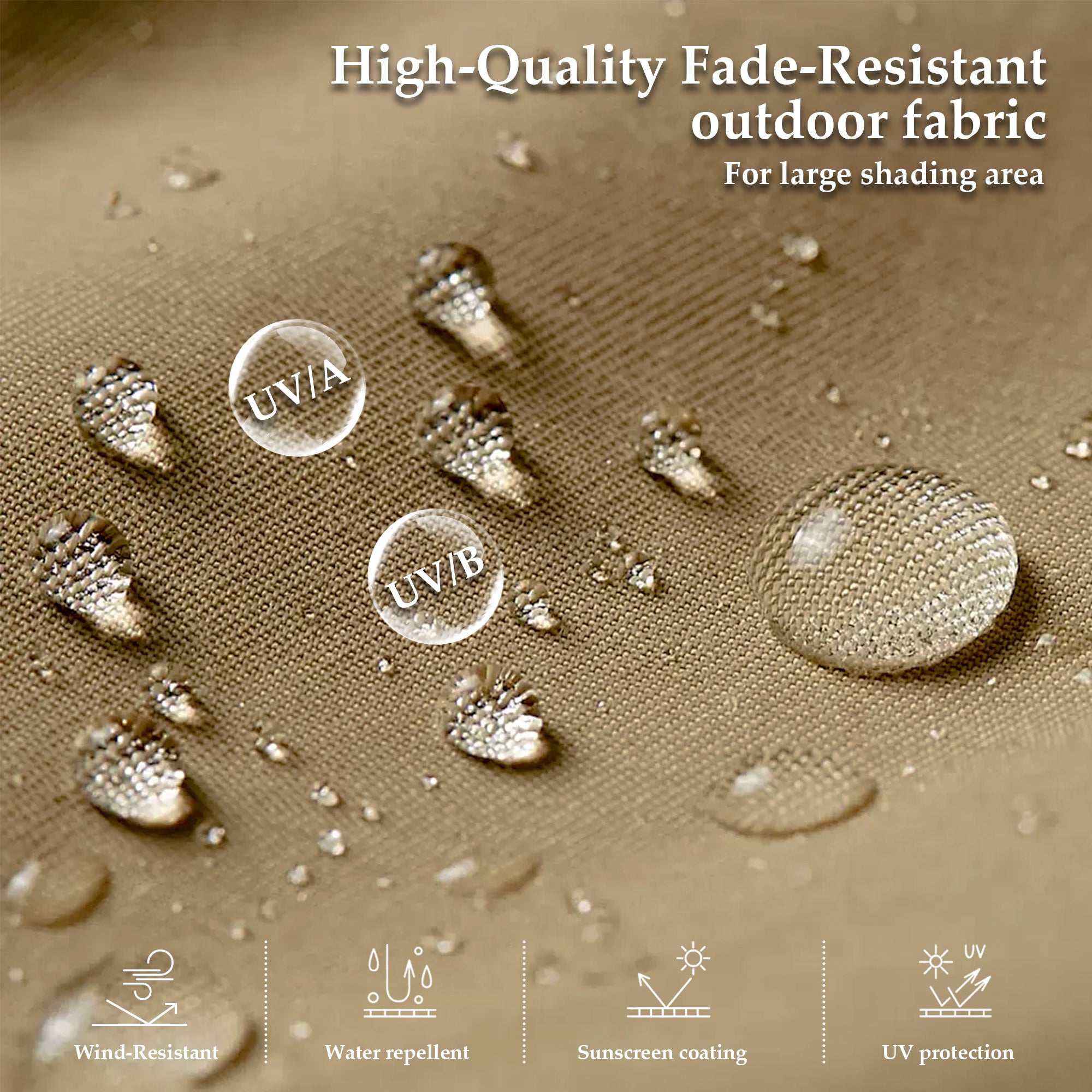 Outdoor Patio Umbrella With Adjustable Tilt And Sturdy Base