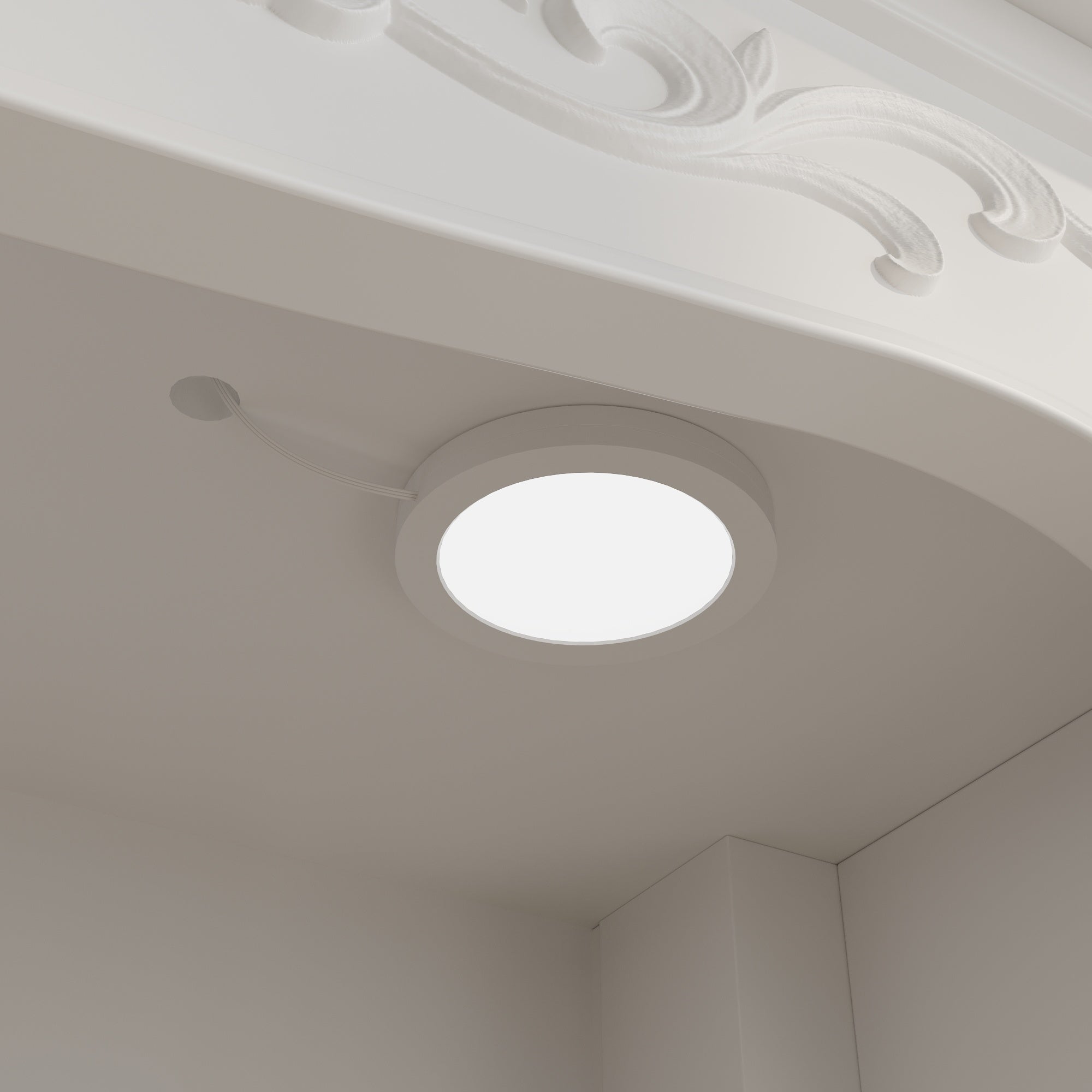 Elegant White Storage Cabinet With Adjustable Lighting