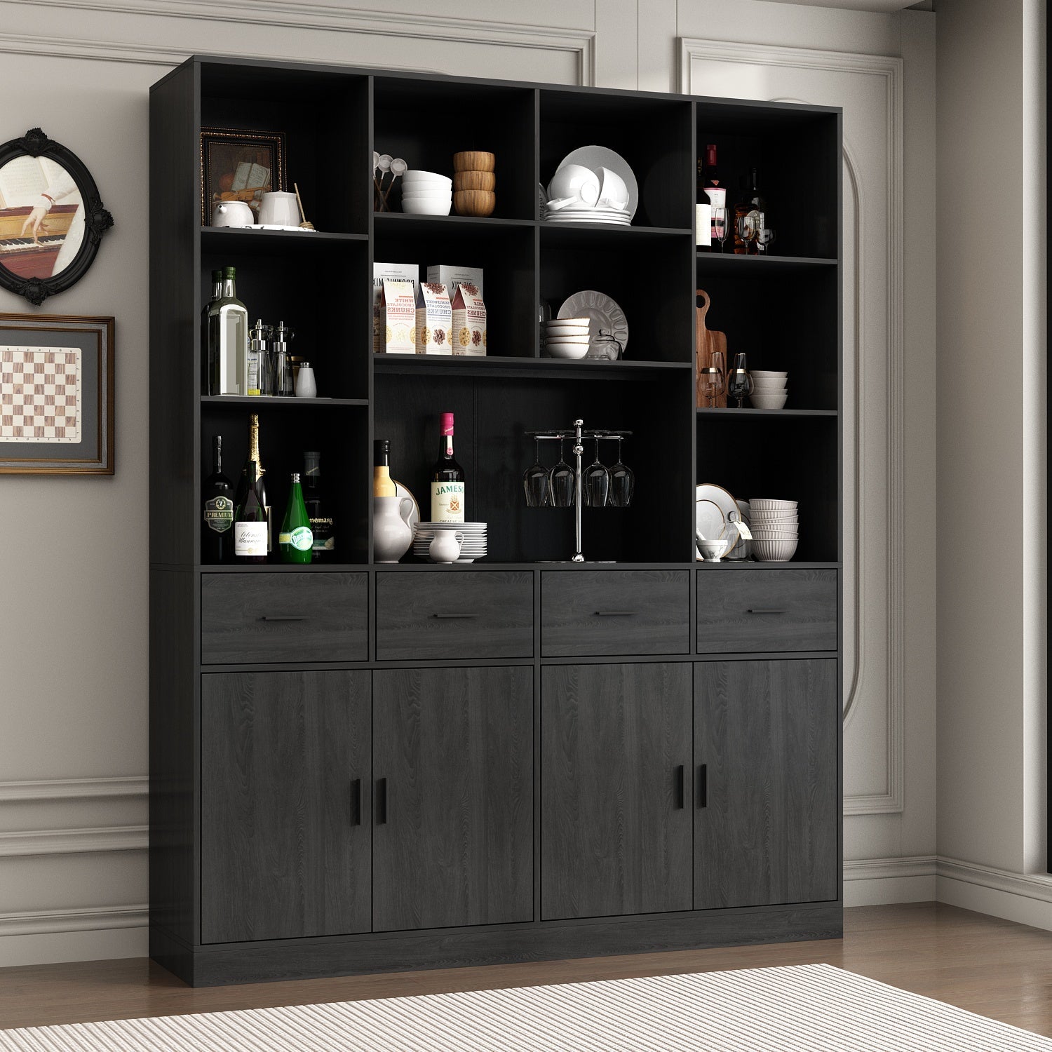 78.7'' Kitchen Pantry With 4 Drawer