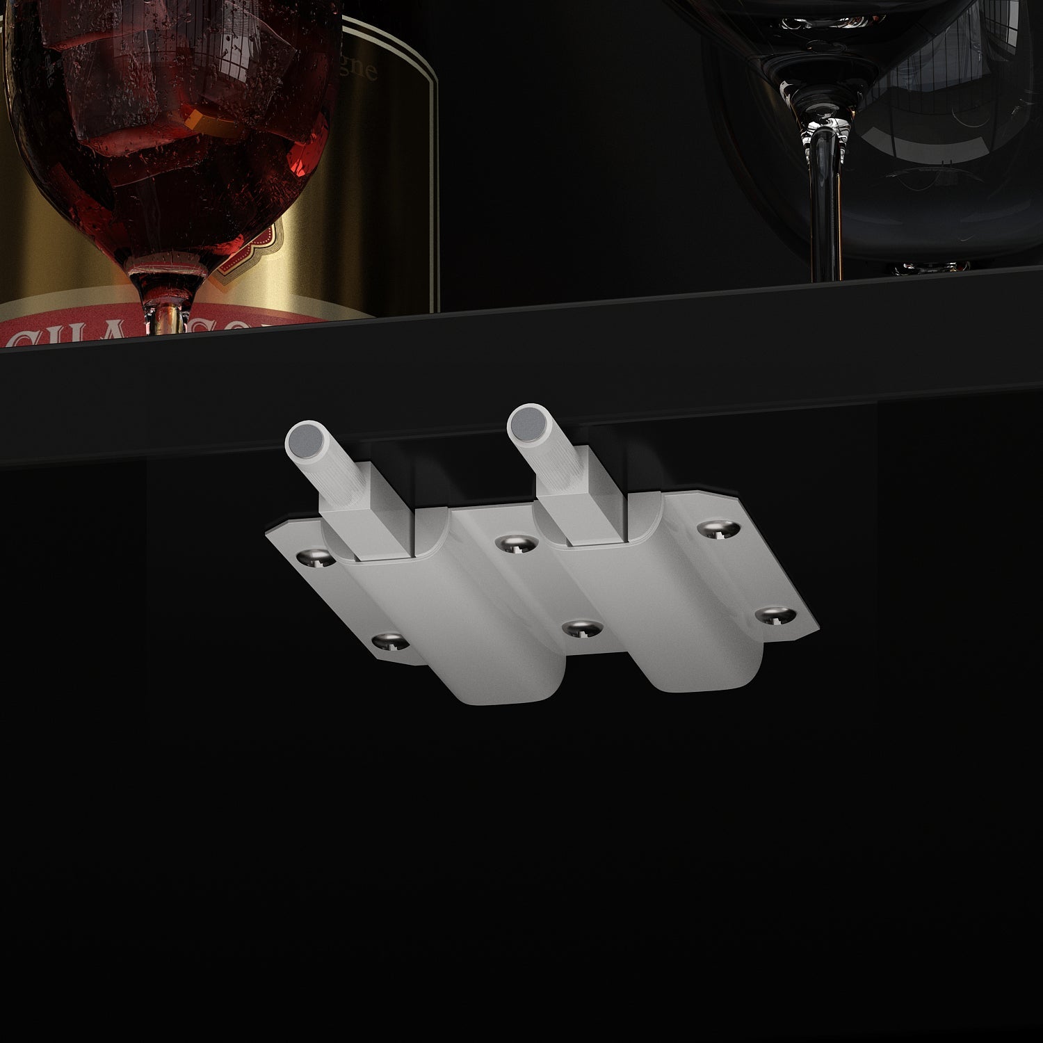 Display Cabinet With Adjustable Lights And Tempered Glass Door