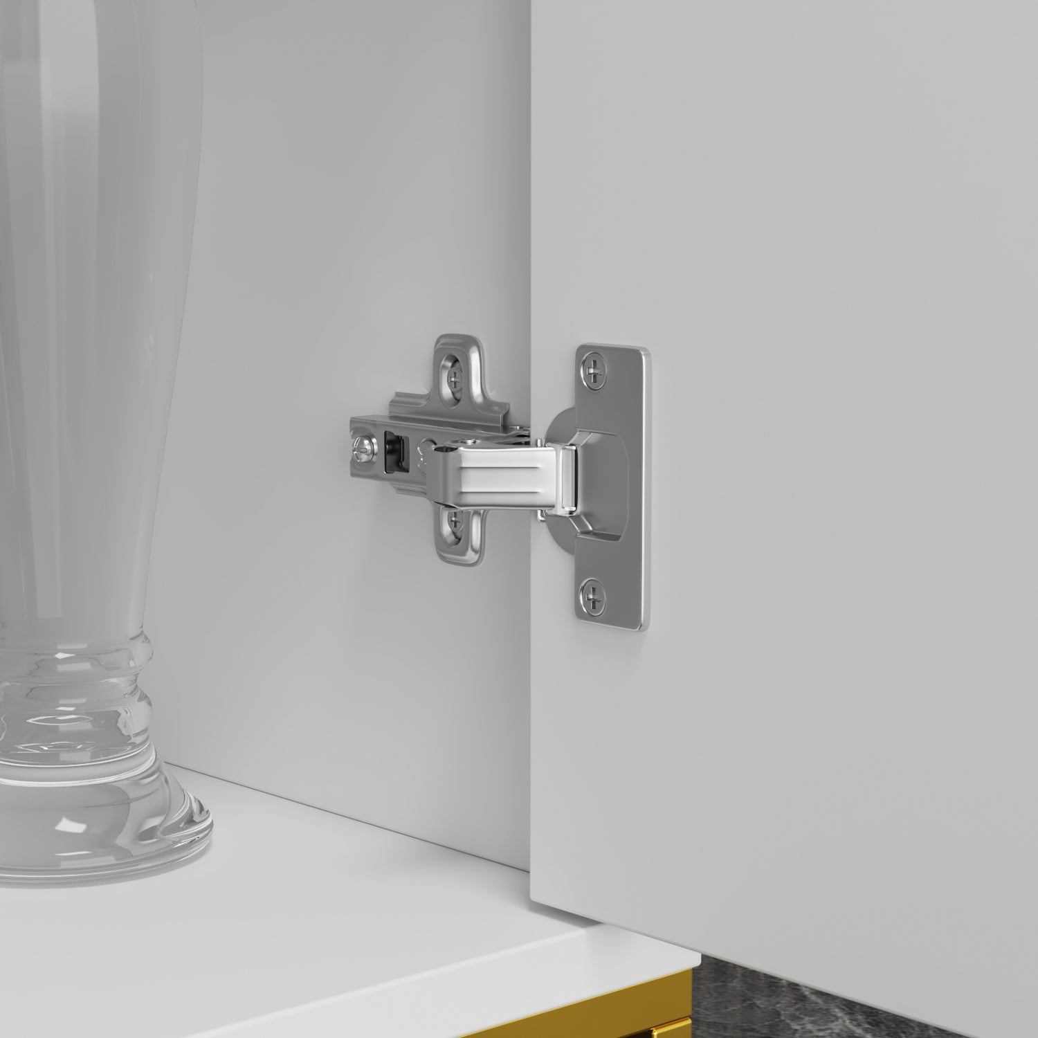 Buffet Sideboard with 3 Drawers & 2 Doors Storage Cabinet Sideboard Credenza Metal Legs for Dining Room and Living Room