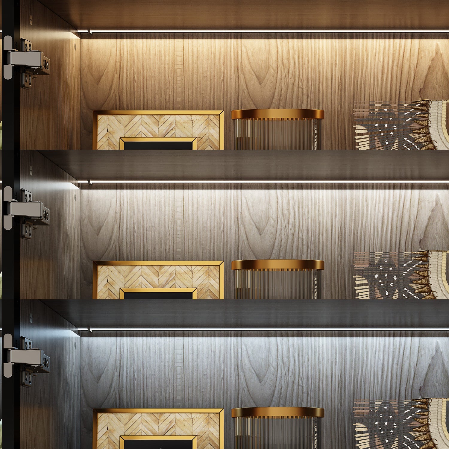 78.7'' H X 47.2'' W X 15.7'' D Glass Door Display Cases With Adjustable Lighting