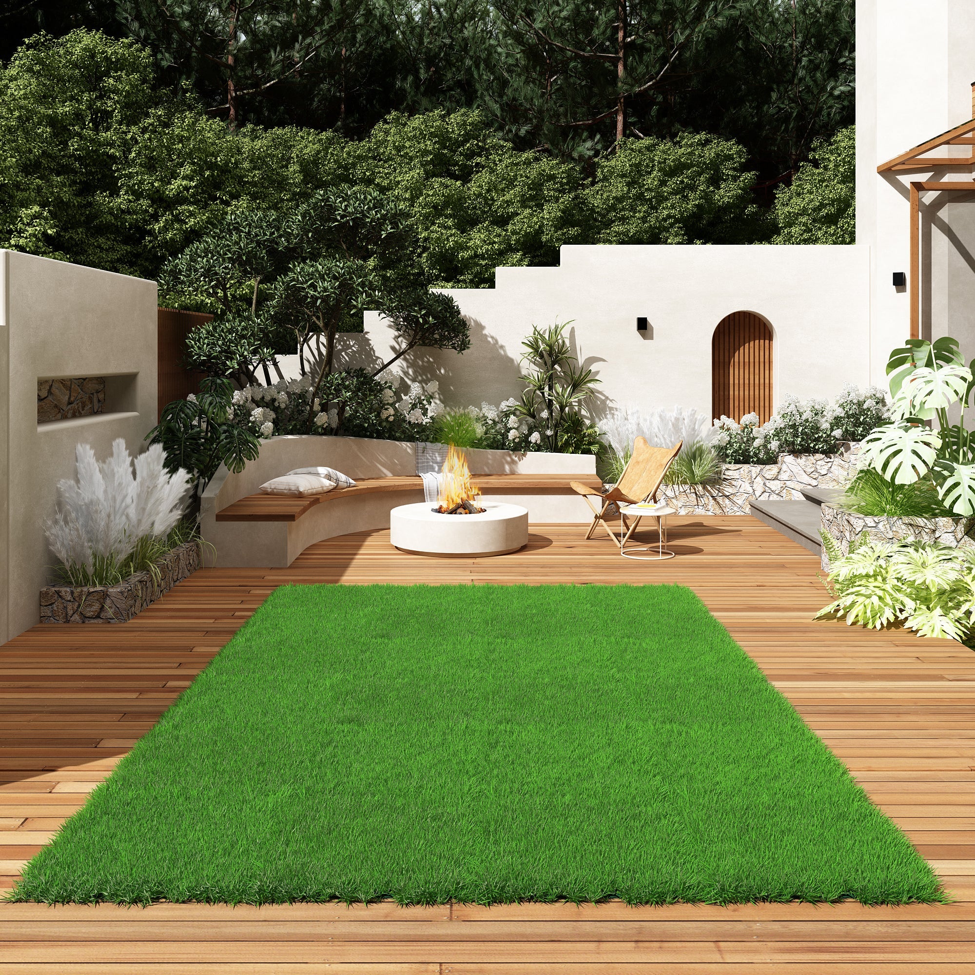 118.1" W Artificial Grass Turf Rugs and Rolls