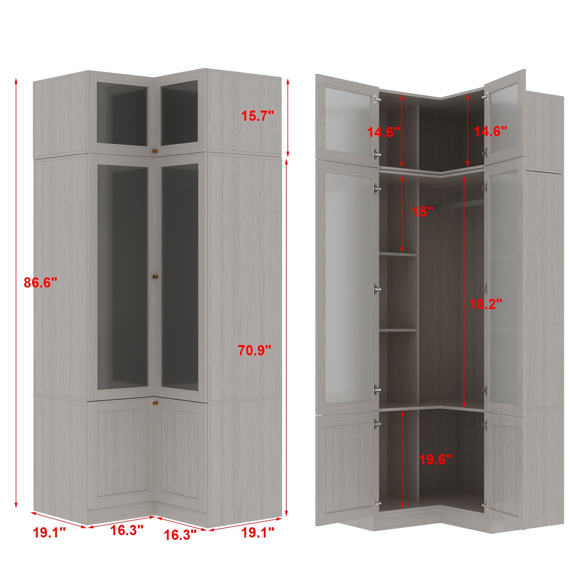 Solid + Manufactured Wood Armoire