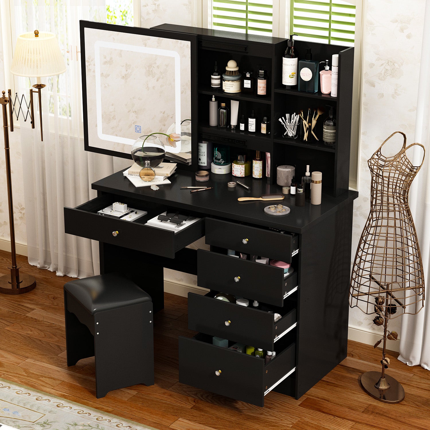 #Style_LED Light Sliding MirrorMirror