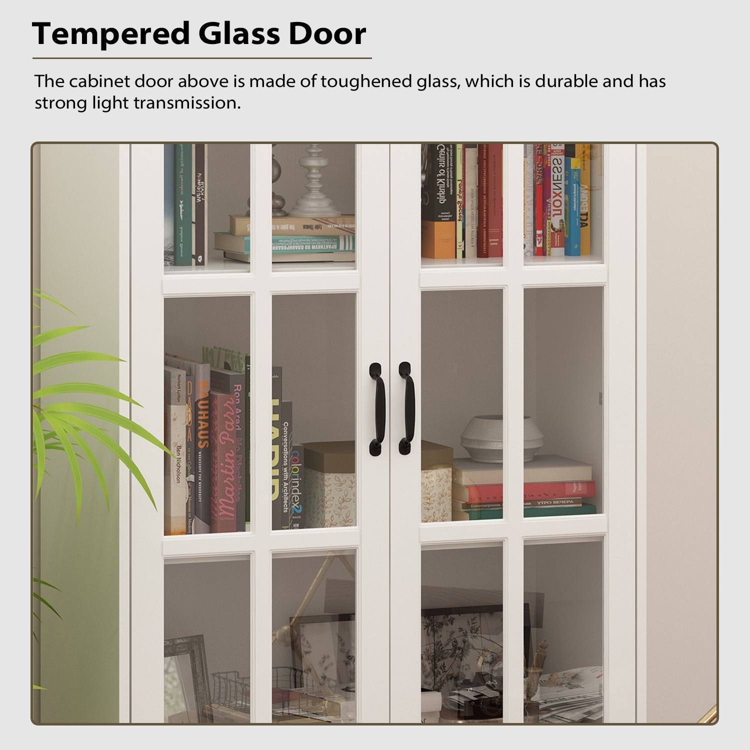 78.7" H x 31.5" Standard Storage Bookcase With Glass Door & Shelves