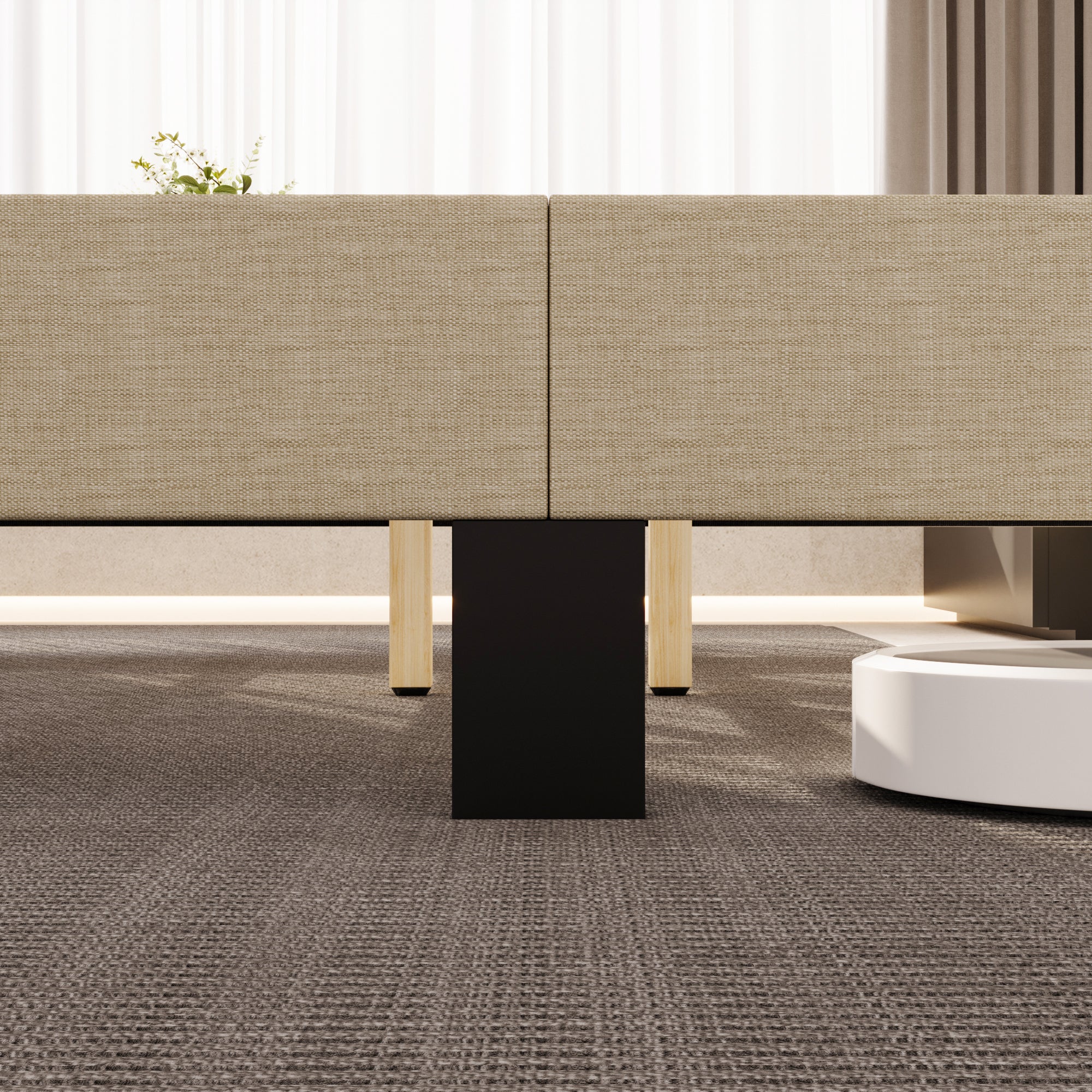 Low Profile Platform Bed With Modern Design
