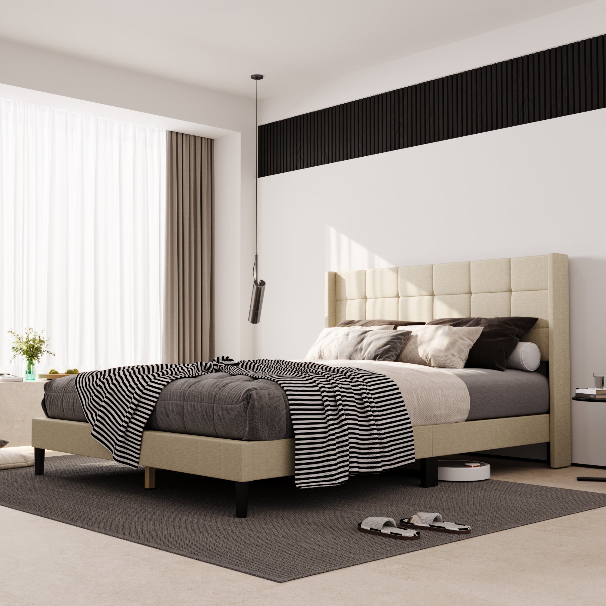 Low Profile Platform Bed With Modern Design