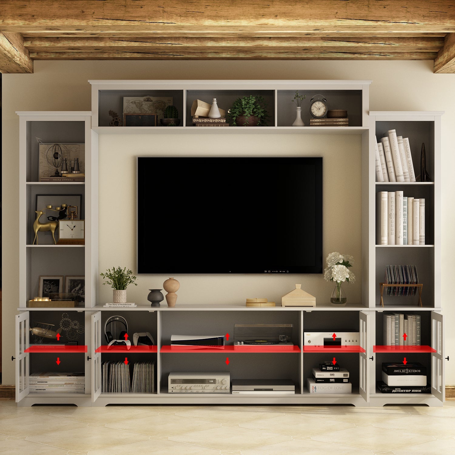 TV Bench Large Entertainment Center