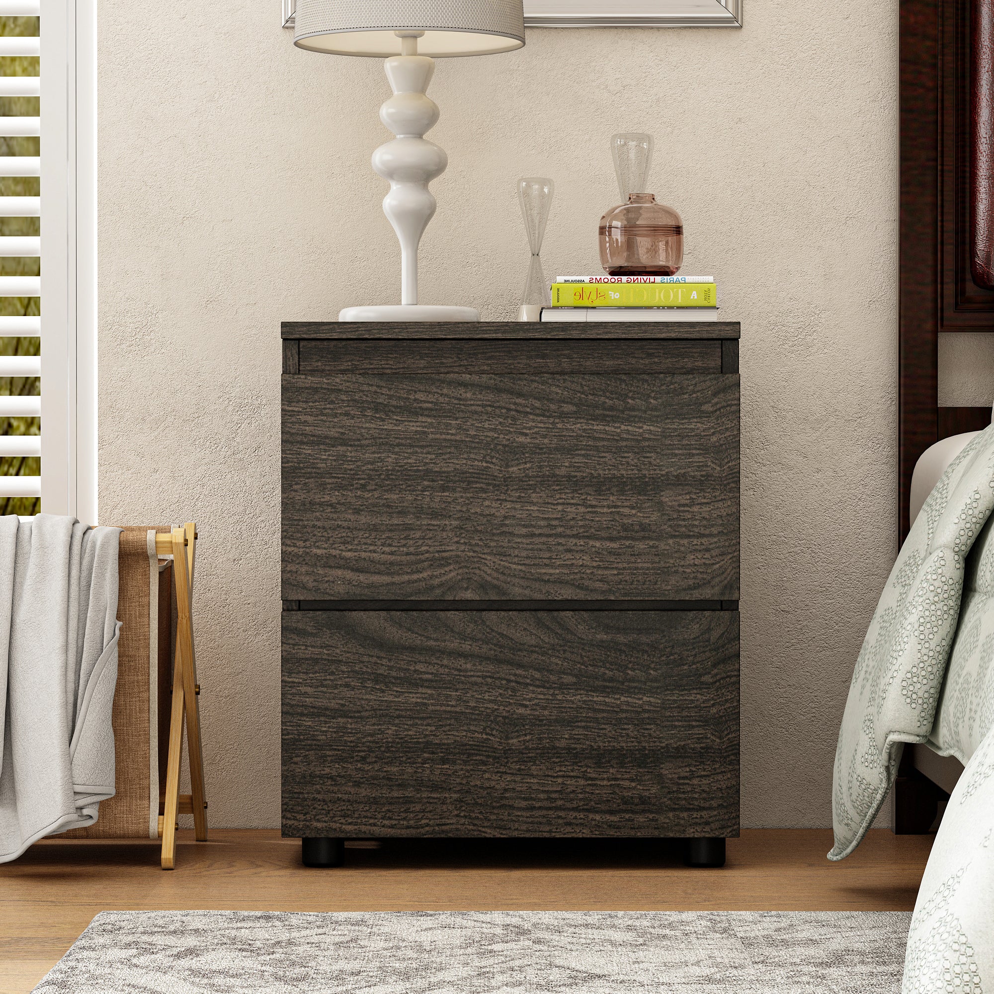 2-Drawer Chest Dresser Sideboard Night Table in Bedroom
