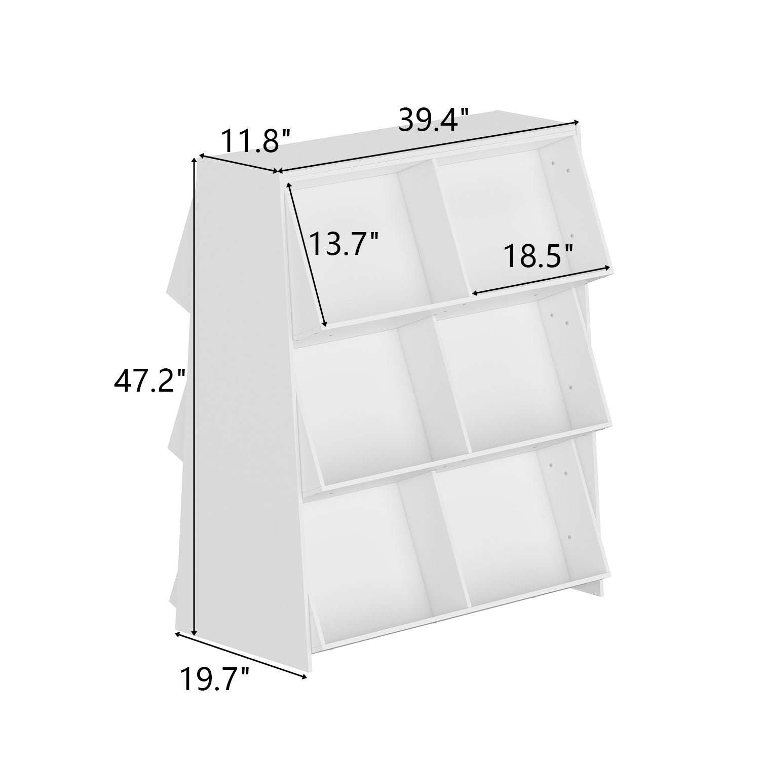 47.2'' H X 39.4'' W Display Bookcase