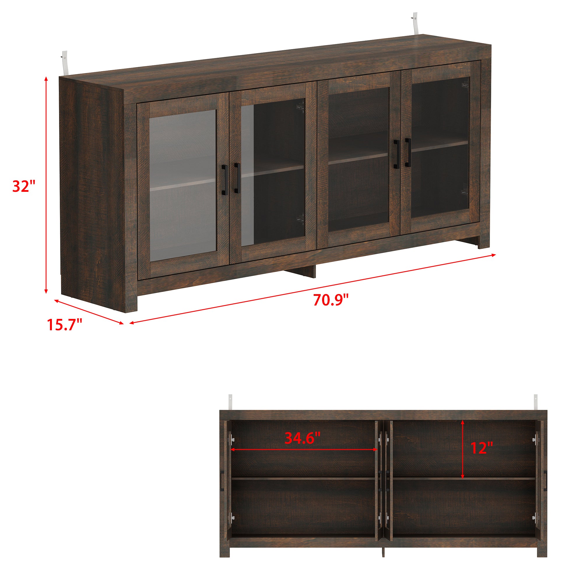 4-Door Sideboard With Strong Storage