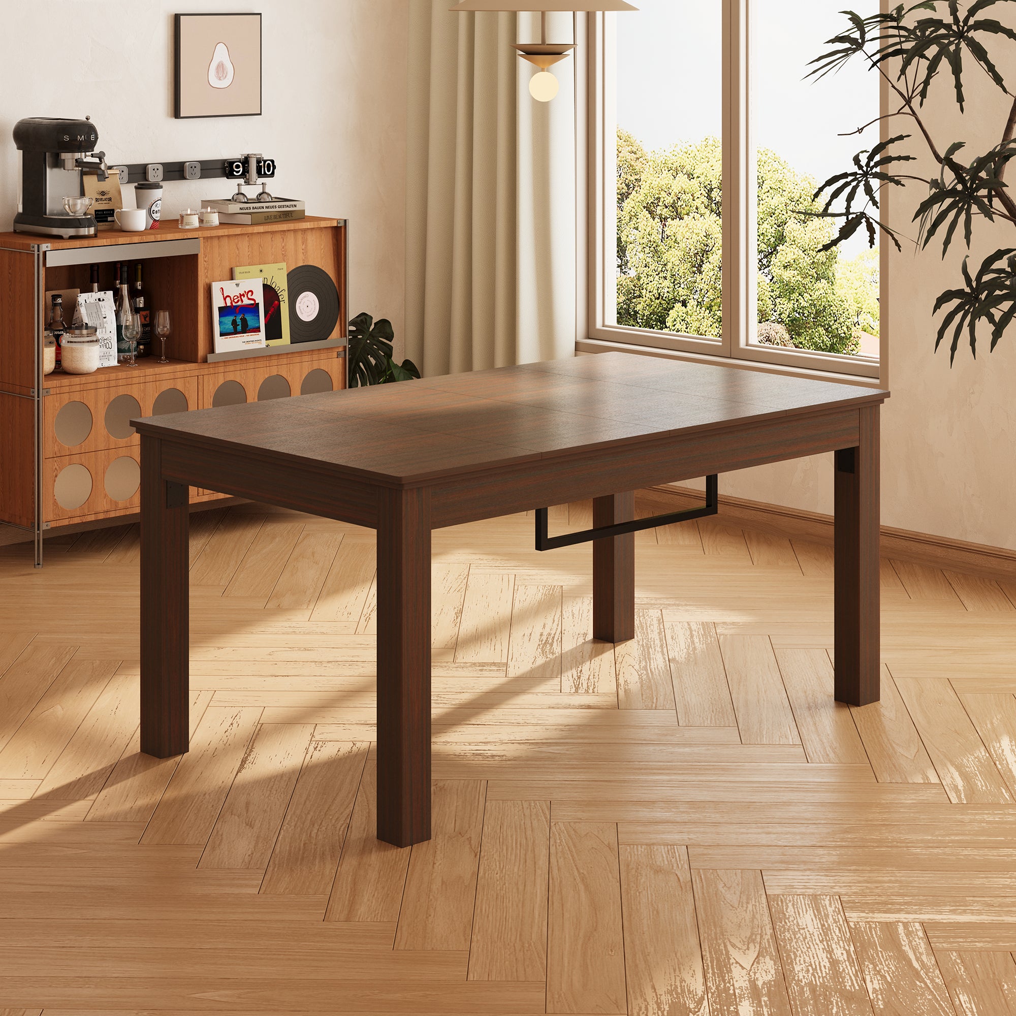 Brown Convertible Gaming and Dining Table
