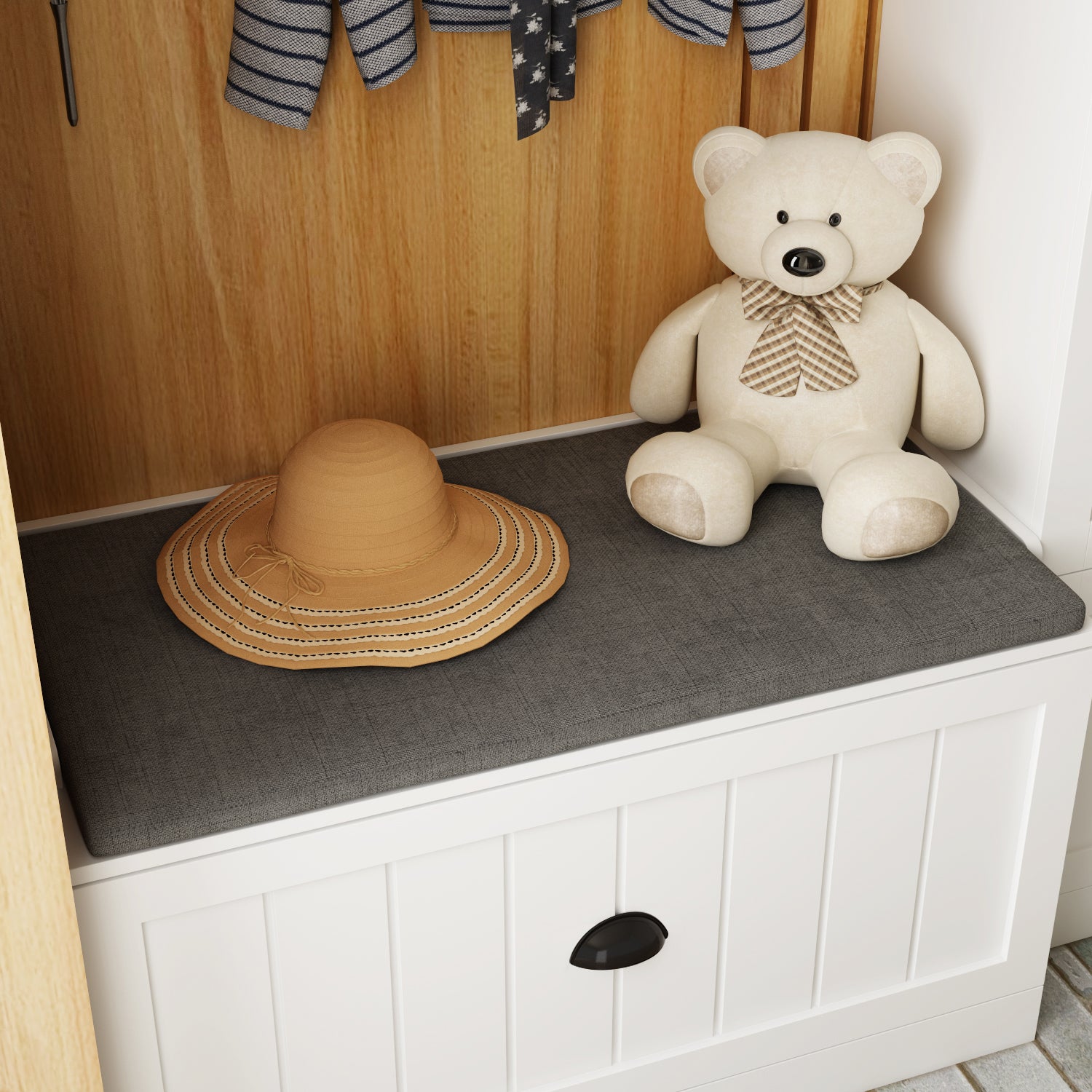 Hall Tree 86.8'' Wide with Bench and Shoe Storage