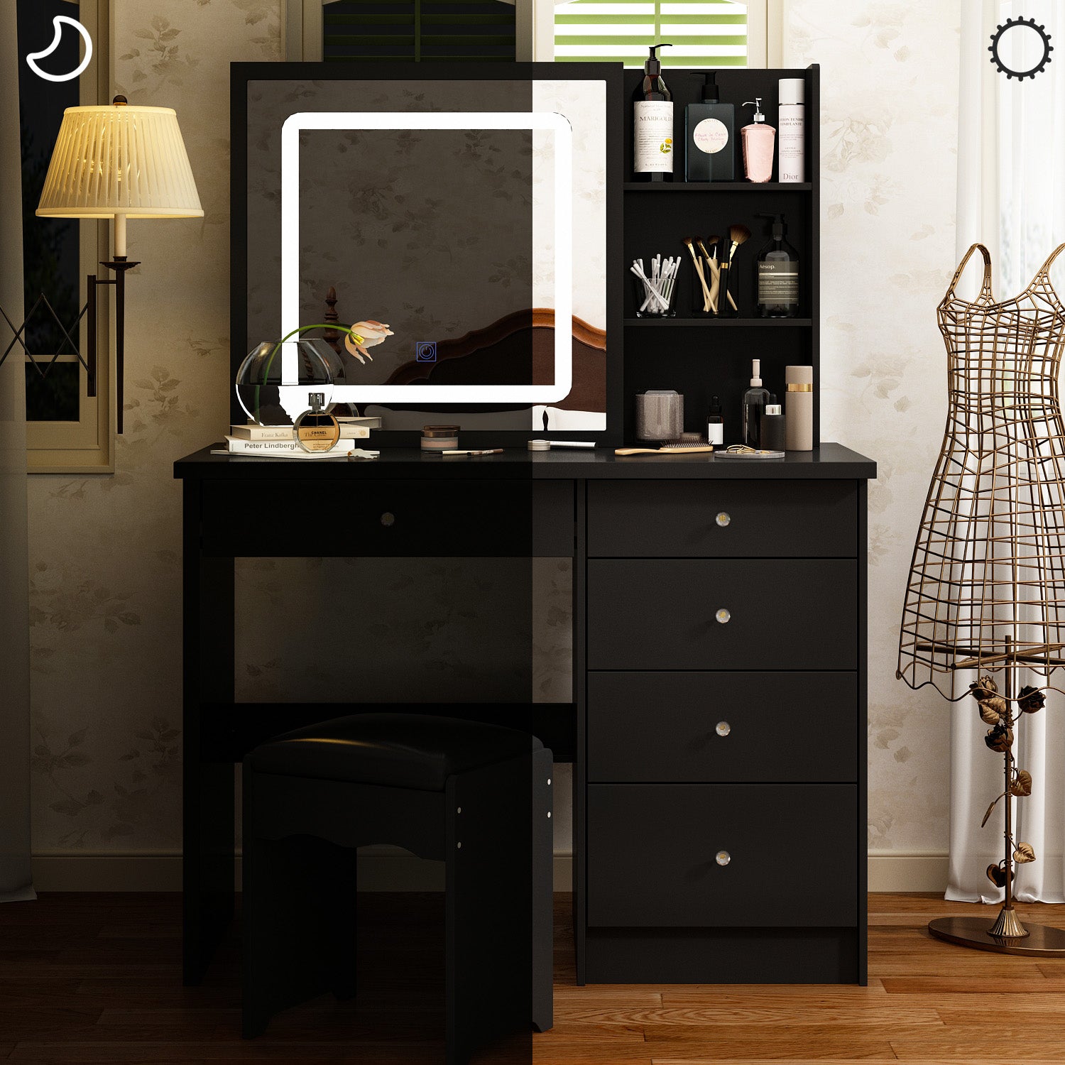 #Style_LED Light Sliding MirrorMirror