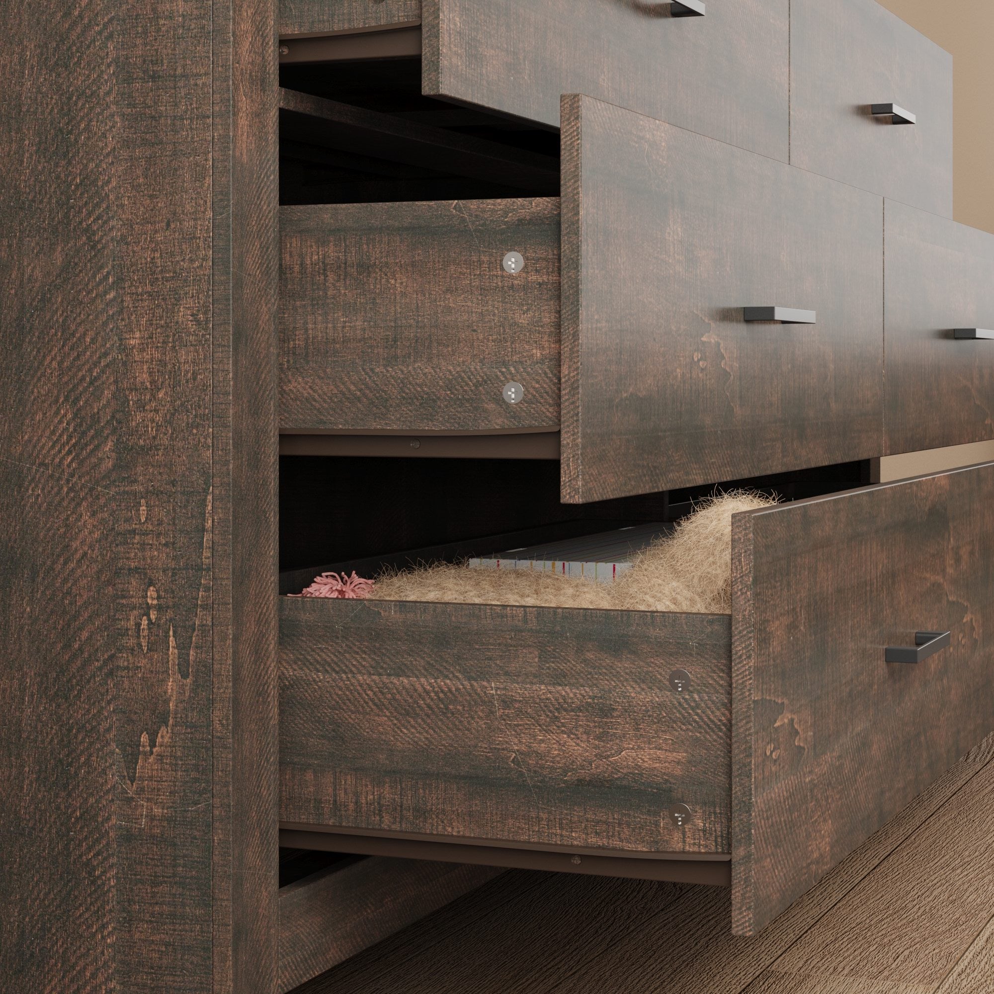 6-Drawer Dresser With Rustic Style