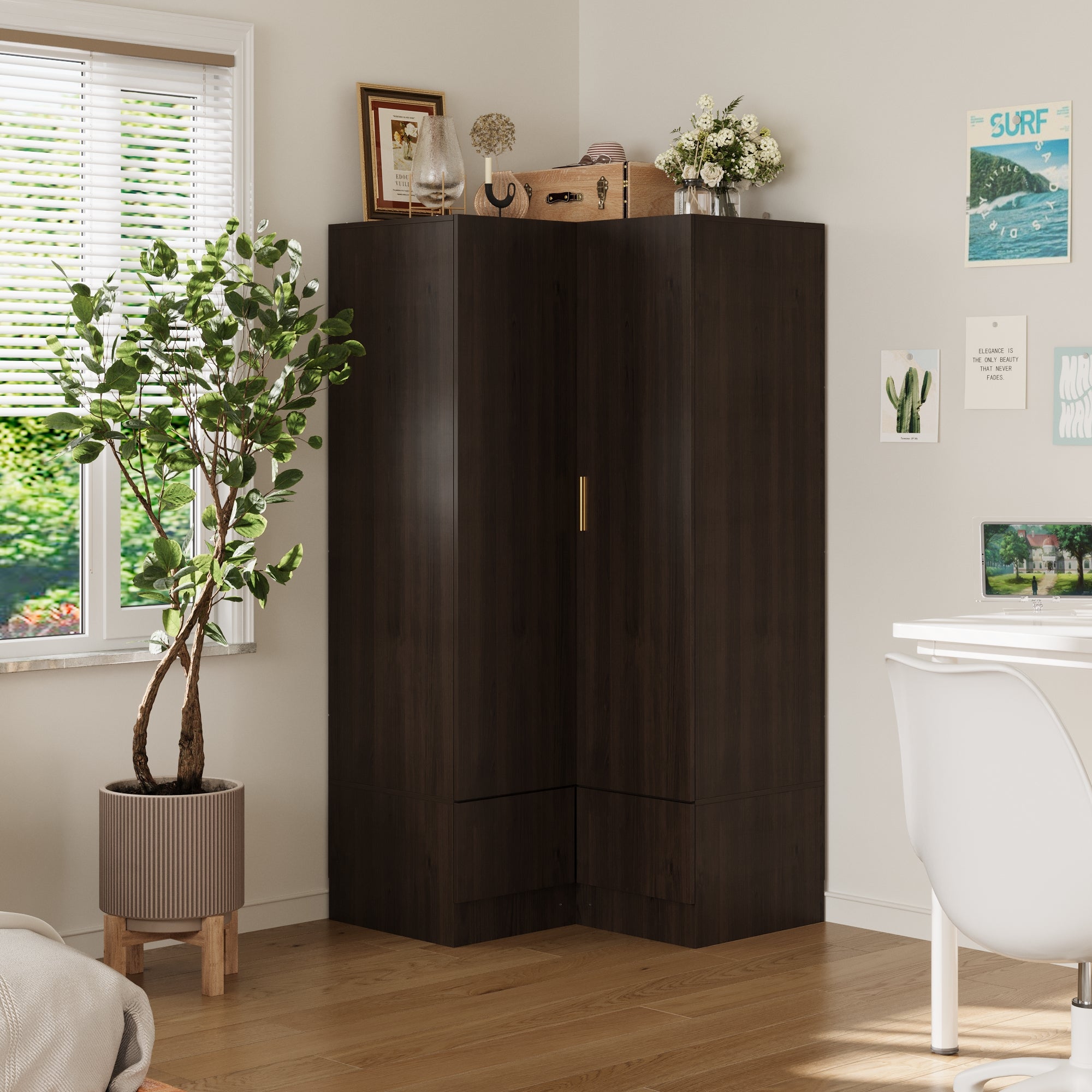 Corner Wardrobe With 2 Doors And 2 Drawers