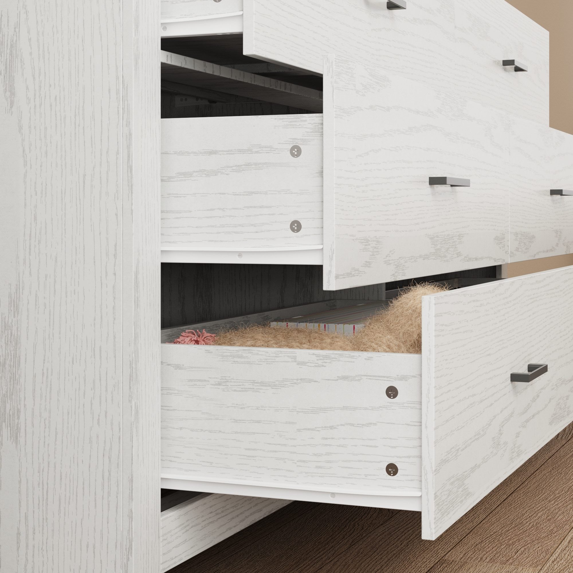 6-Drawer Dresser With Rustic Style