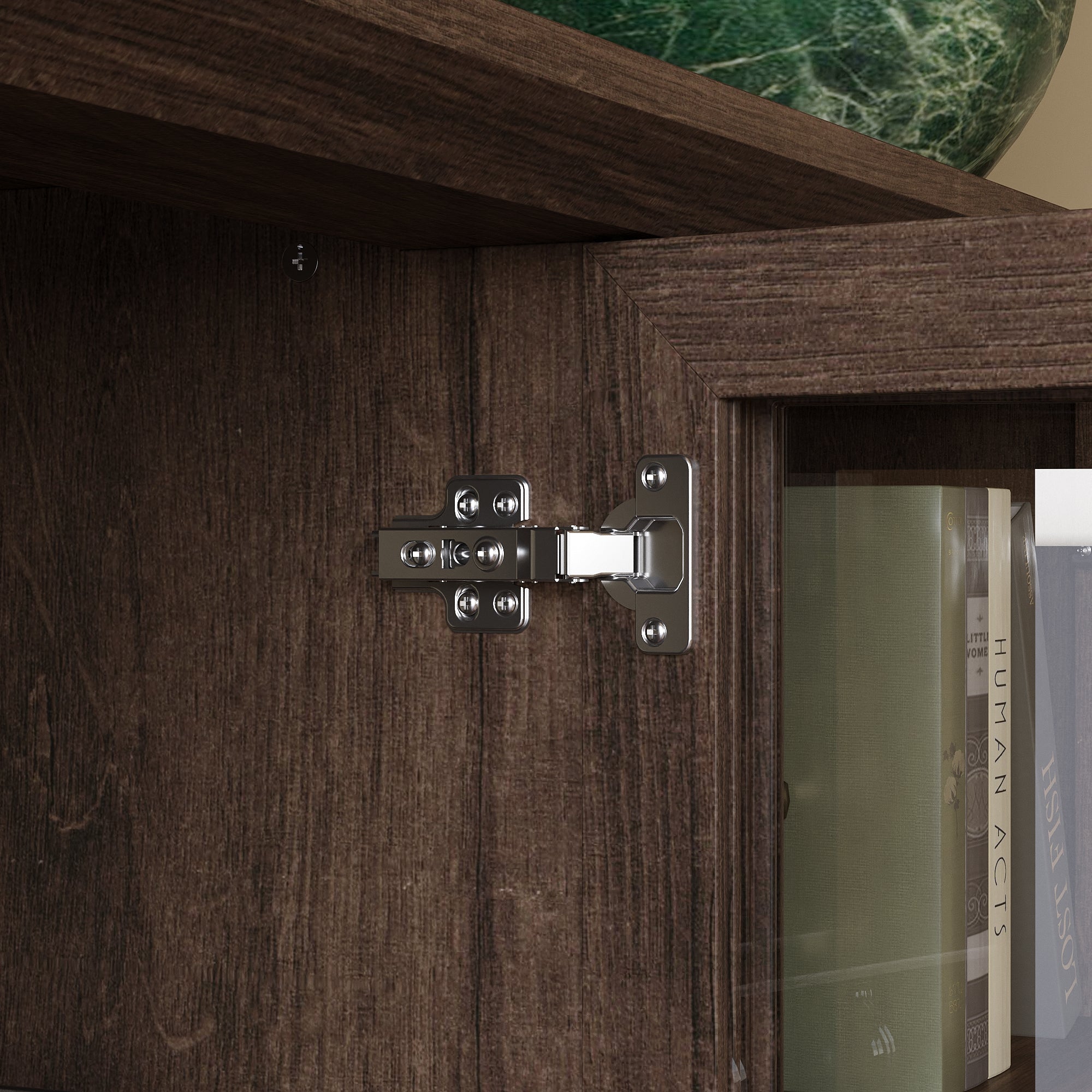 Accent Cabinet With Tempered Glass Door