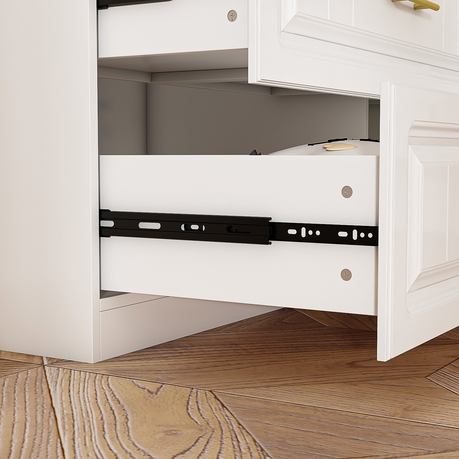 47.2 inch Modern MDF Armoire with 3 Doors