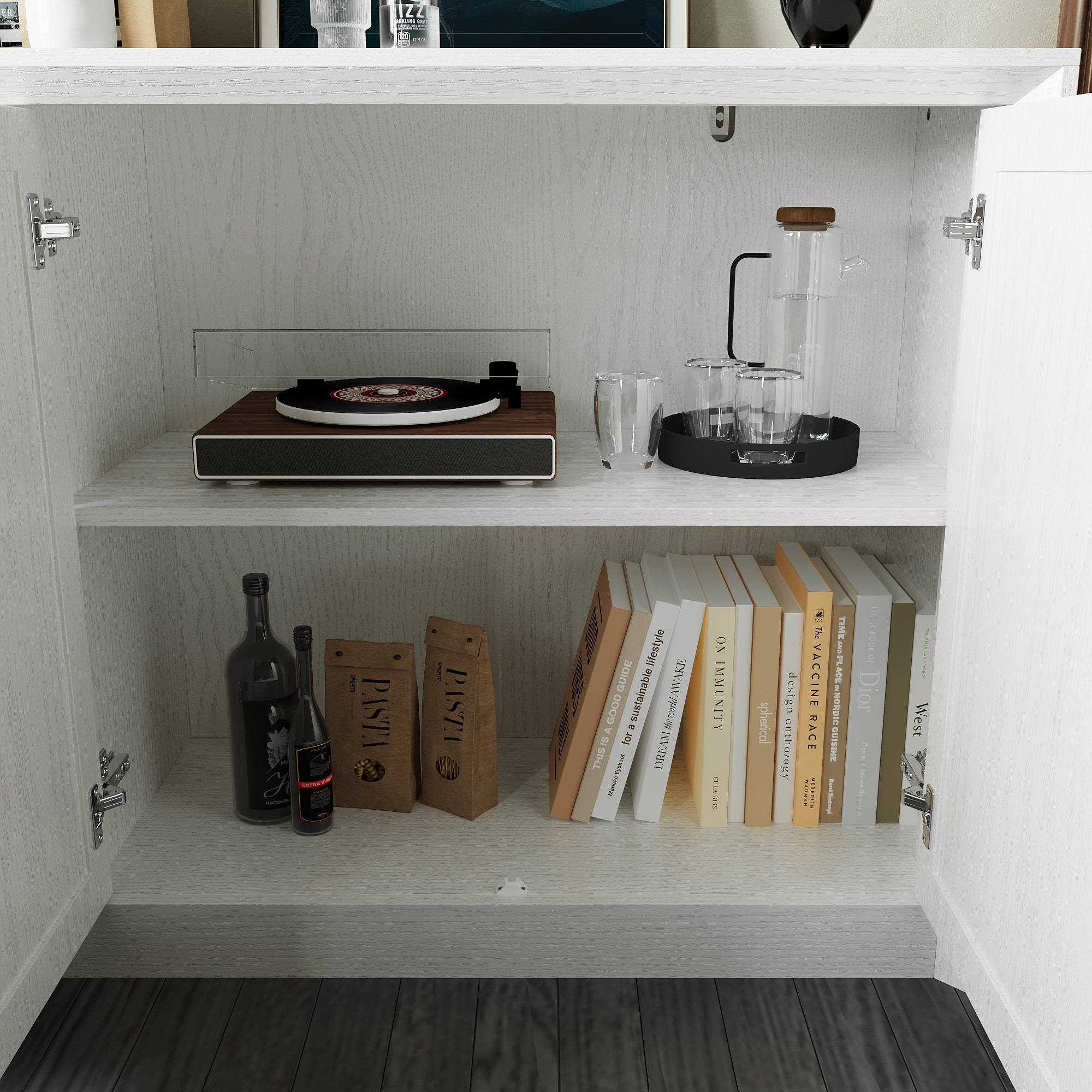 3-Drawer & 2-Door Accent Cabinet Storage Solution For Entryway, Living Room & Bedroom