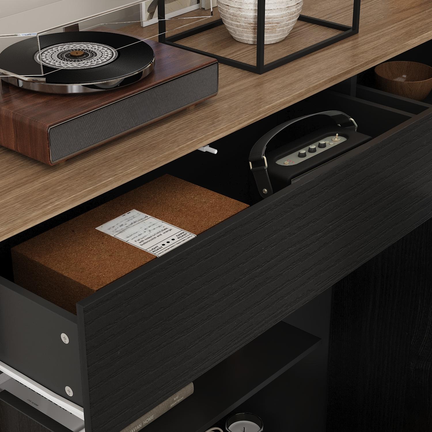 59"W Sideboard With 2 Drawer 4 Door