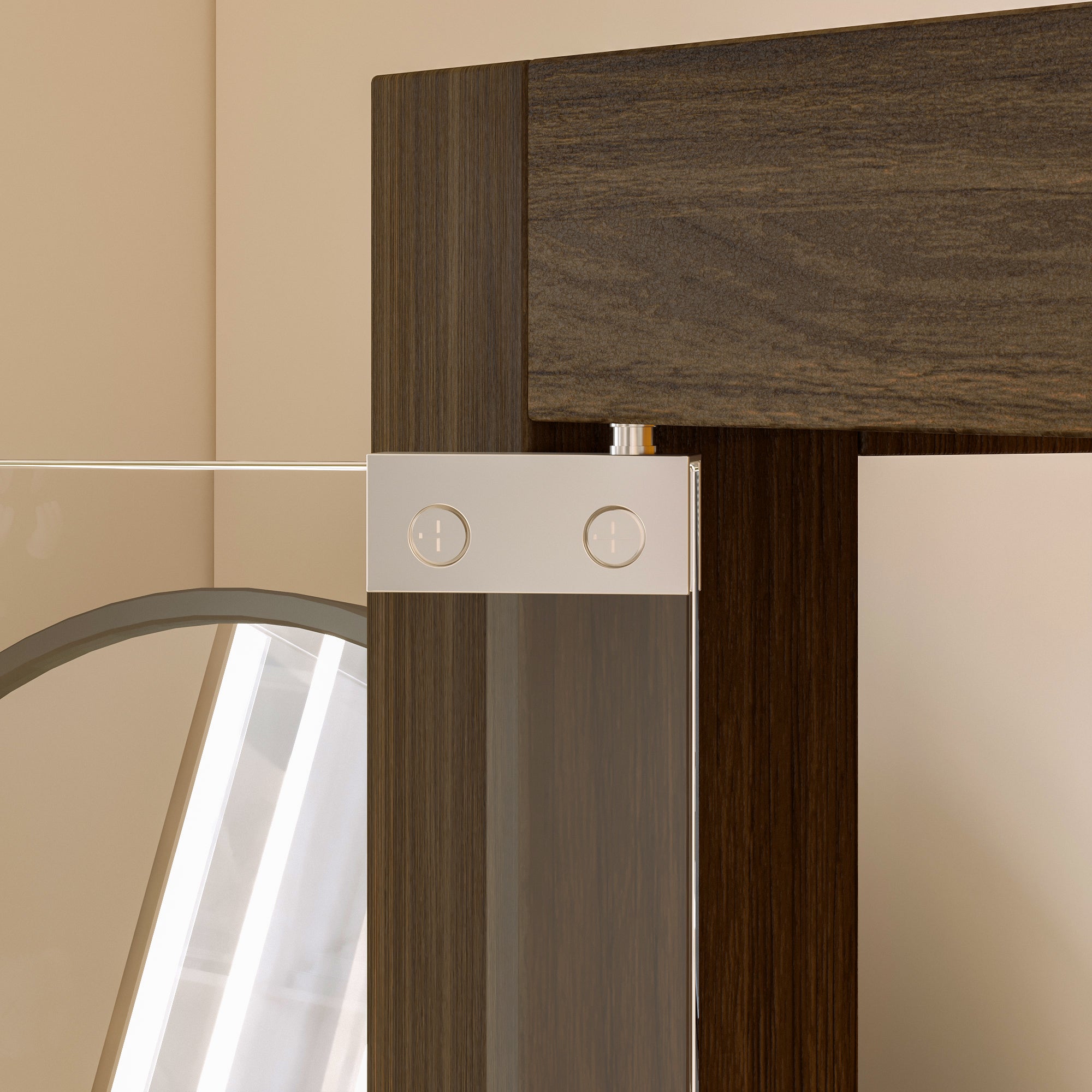 63"H China Cabinet With Glass Door And Light