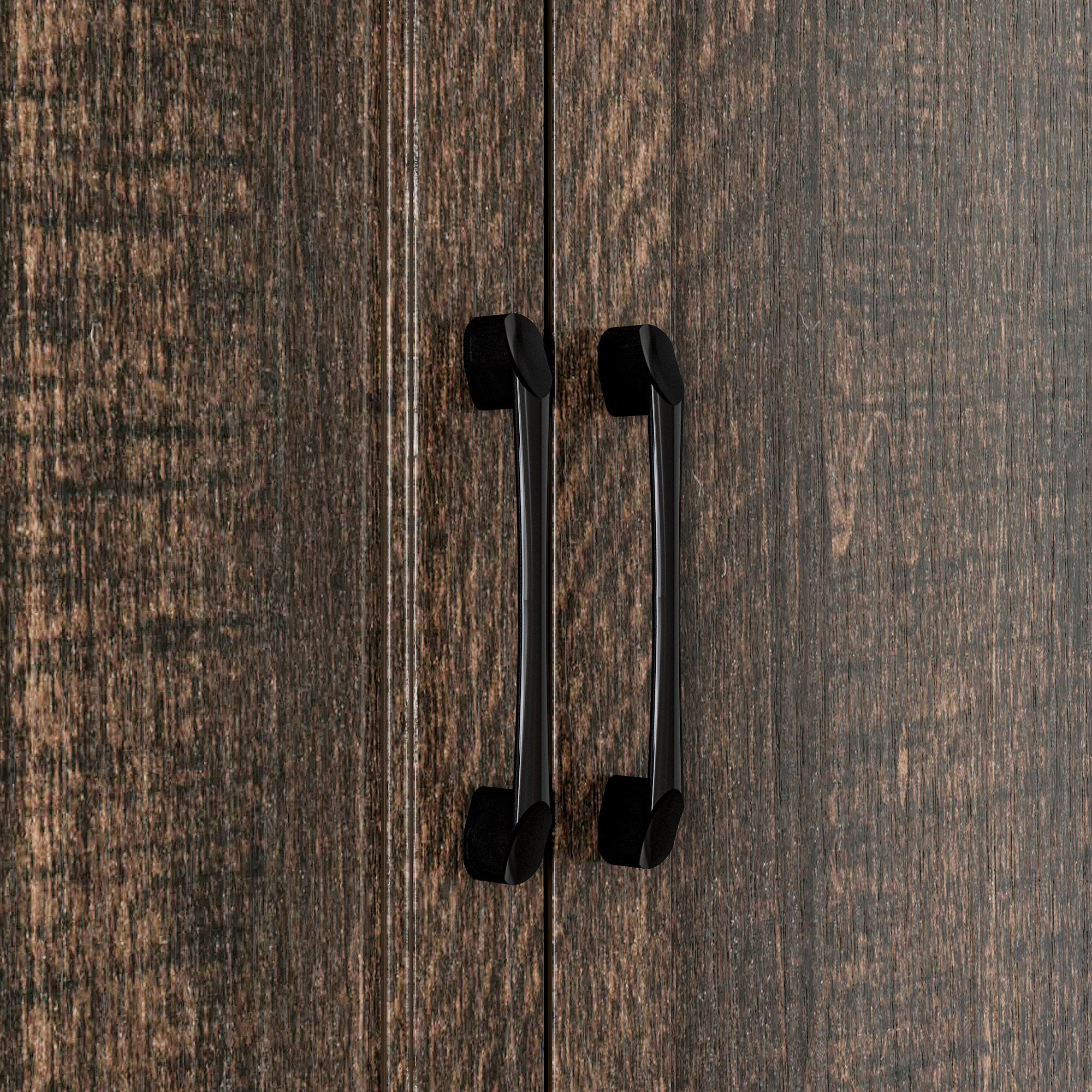 62" Wide 6 Doors 2 Drawers Wood Grain Wardrobe Armoire