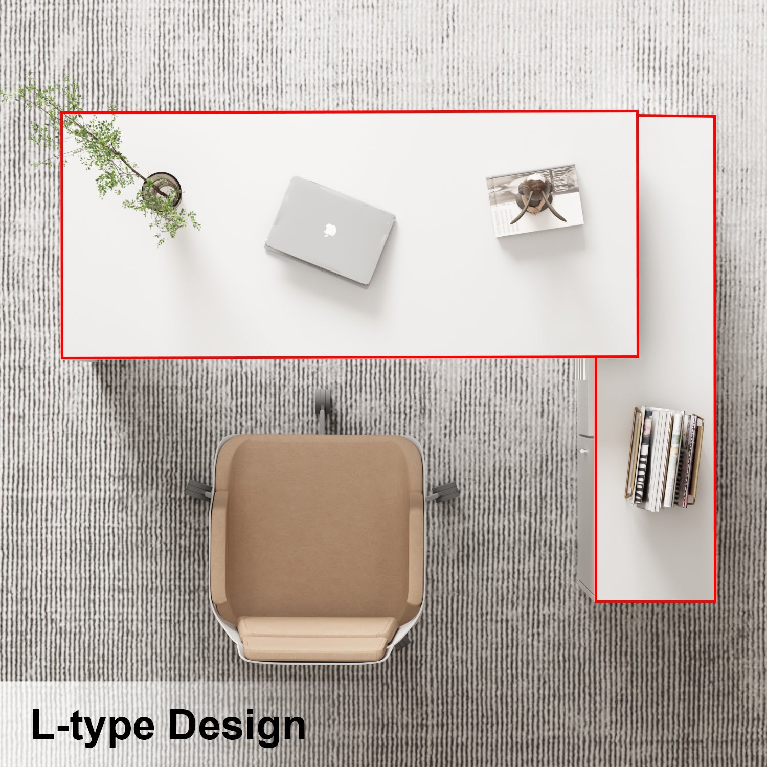 L-Shaped Computer Desk Writing and Gaming Desk with Drawers and Shelves for Home Office