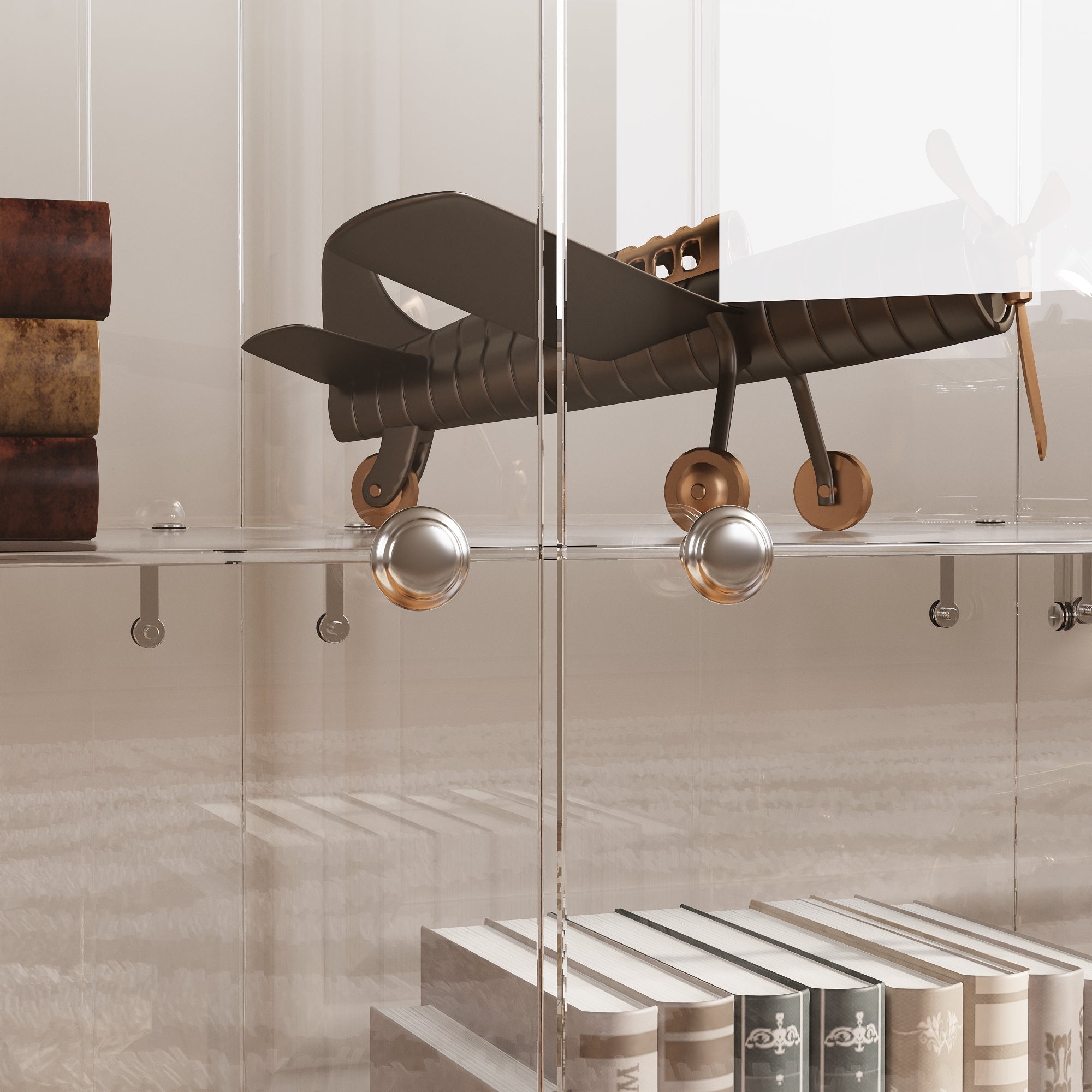 55.1" W Sideboard Cabinet Display Case