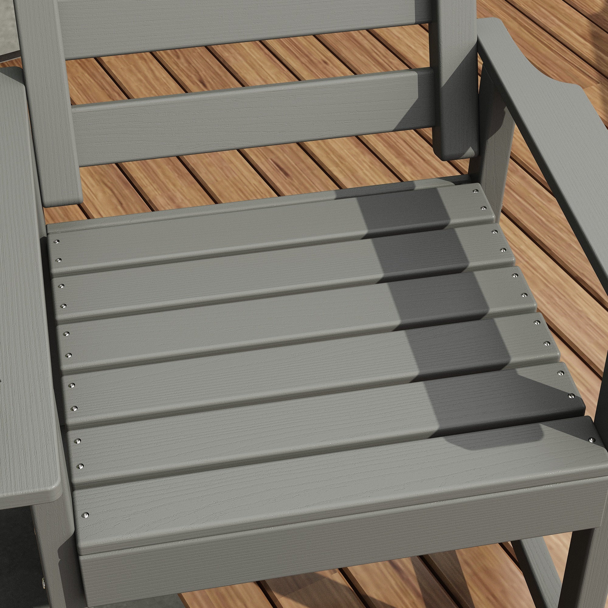 All-weather Patio Dining Chairs With Wood Grain Design (set Of 2)