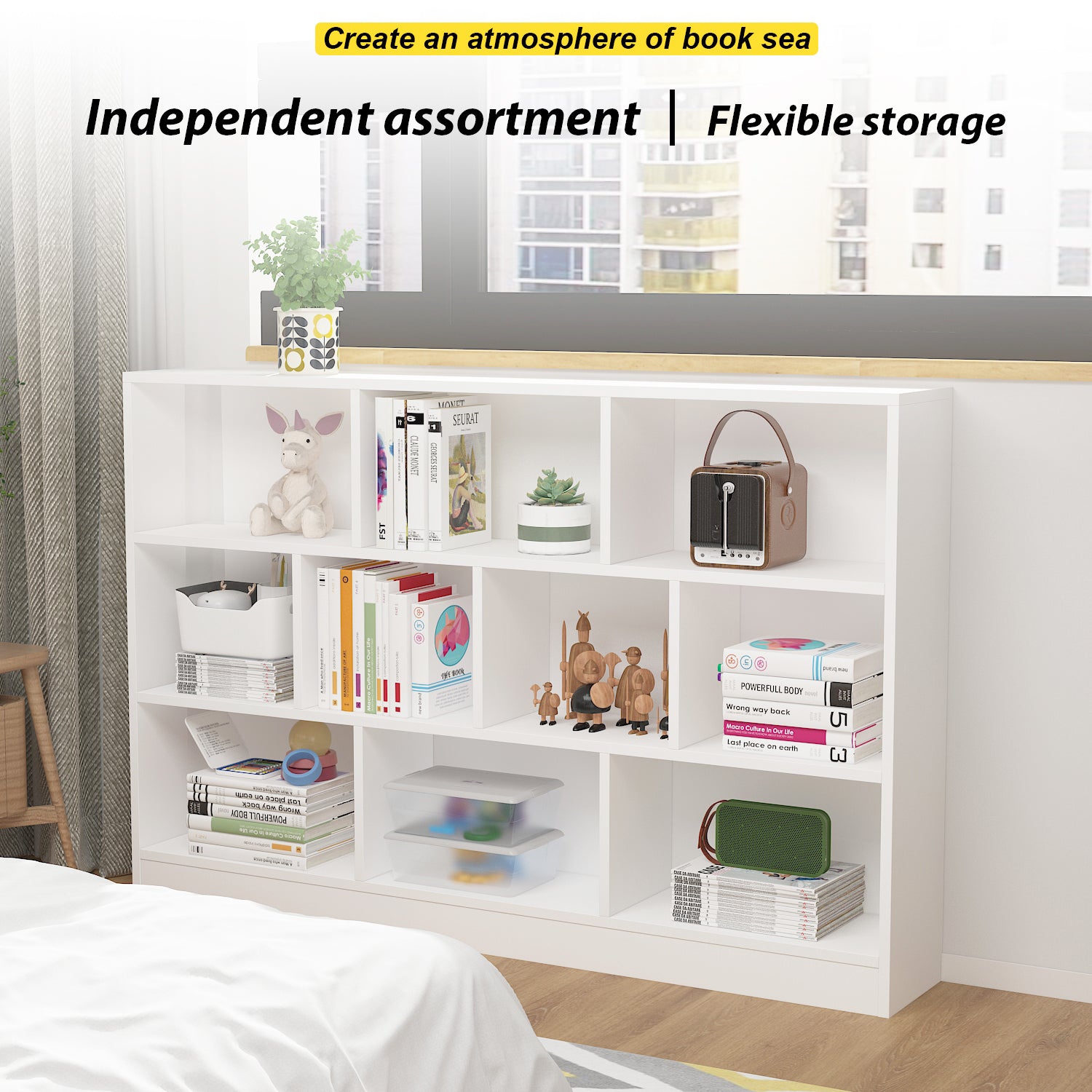 55.1'' W Cube Bookcase