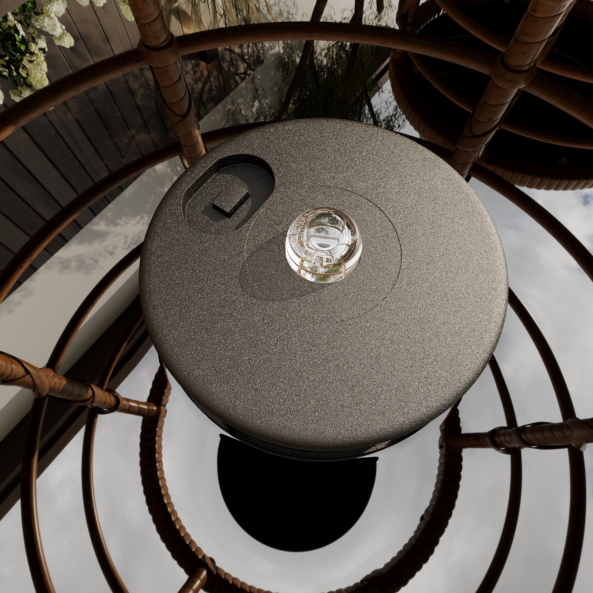 Solar Yard Boho Solar Nesting Tables With Built-In Lights - Set Of 2 - No Installation Required