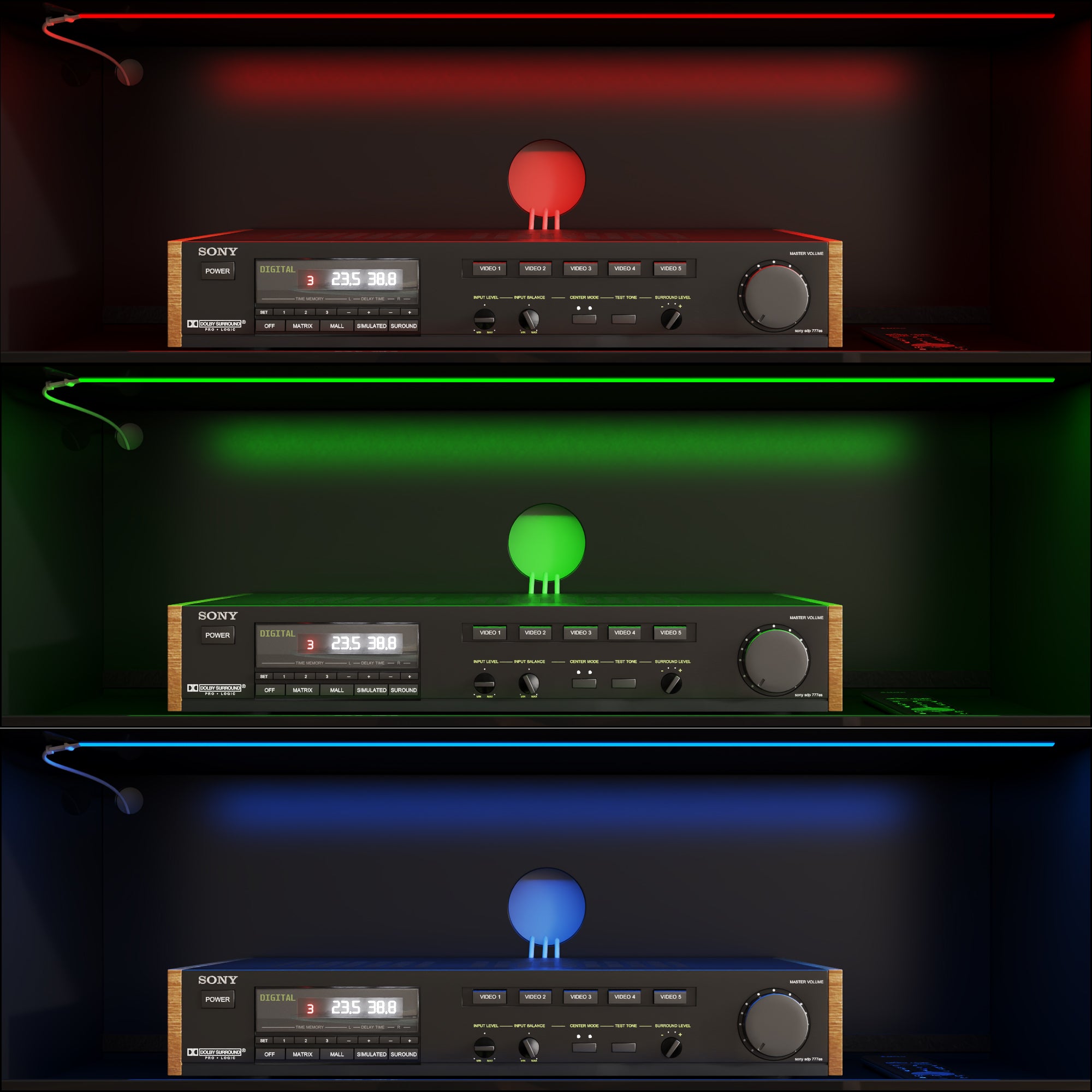 High Gloss TV Stand With Storage