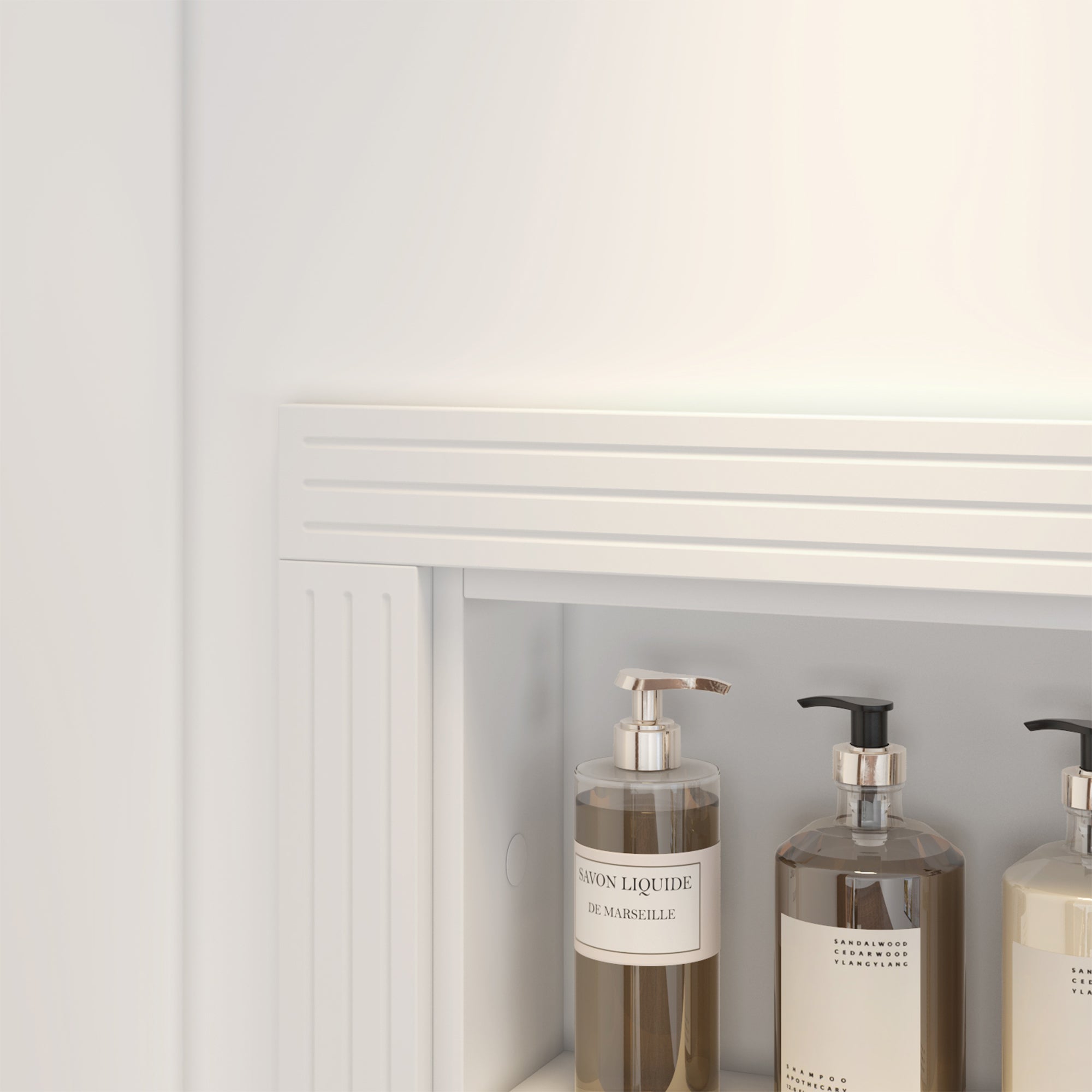 White Elegant Shower Niche