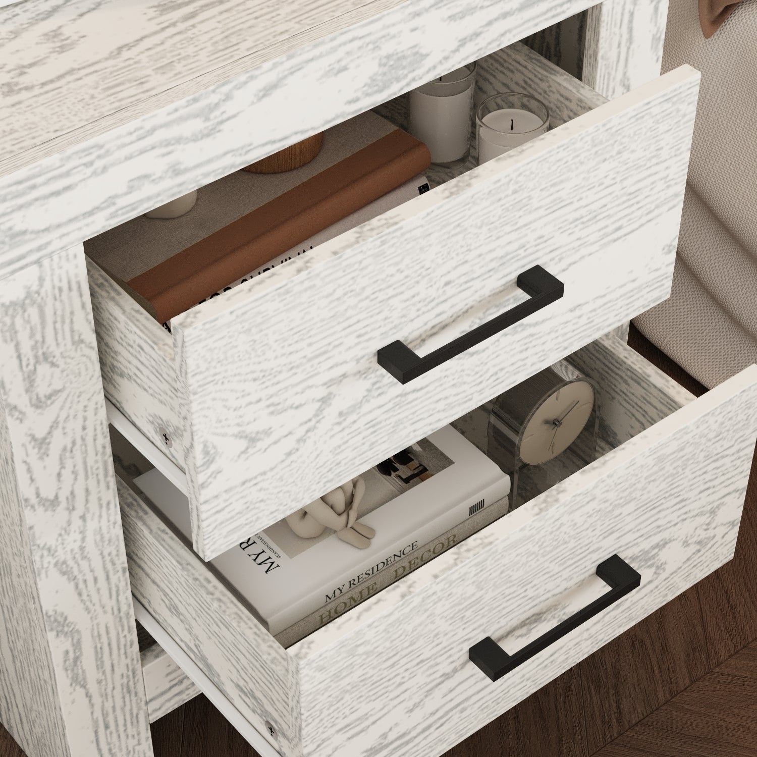 19.7'' H 2-Drawer End Table