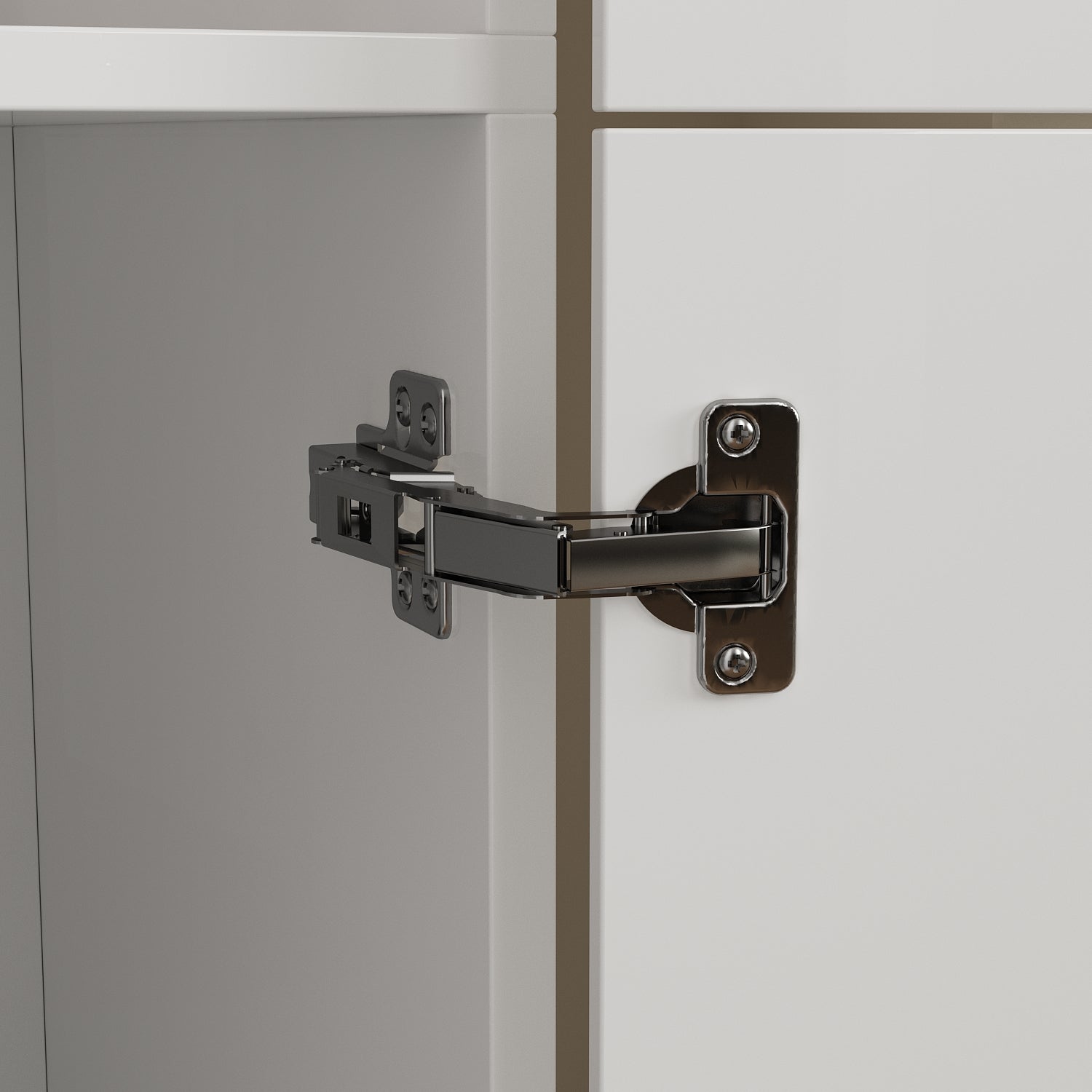 L-Shaped Corner Wardrobe With Top Cabinet