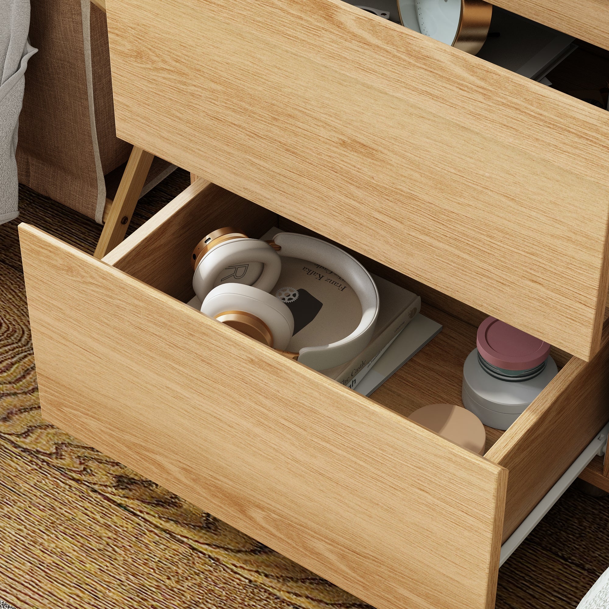 2-Drawer Chest Dresser Sideboard Night Table in Bedroom