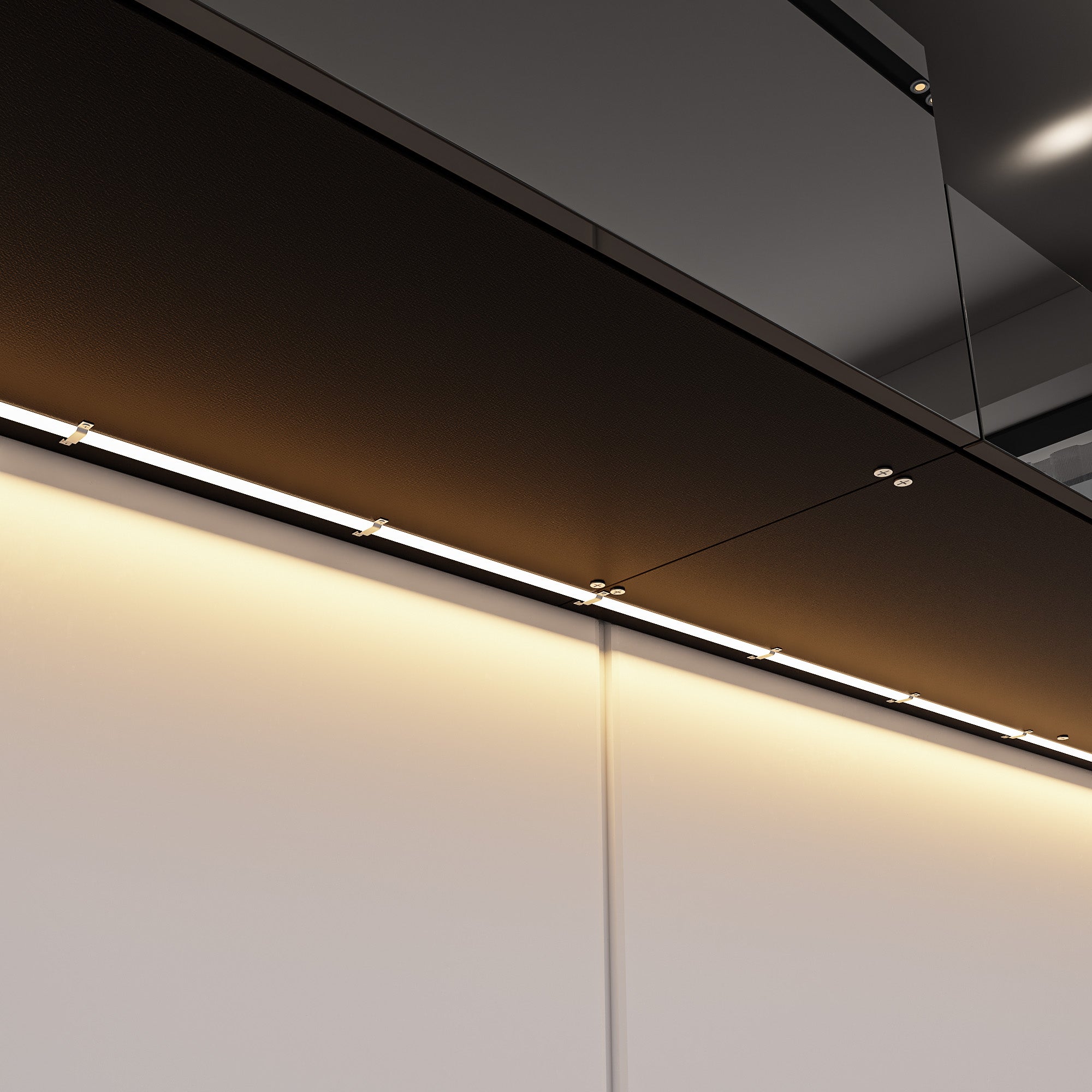 110'' Floating High Gloss TV Stand With LED Light