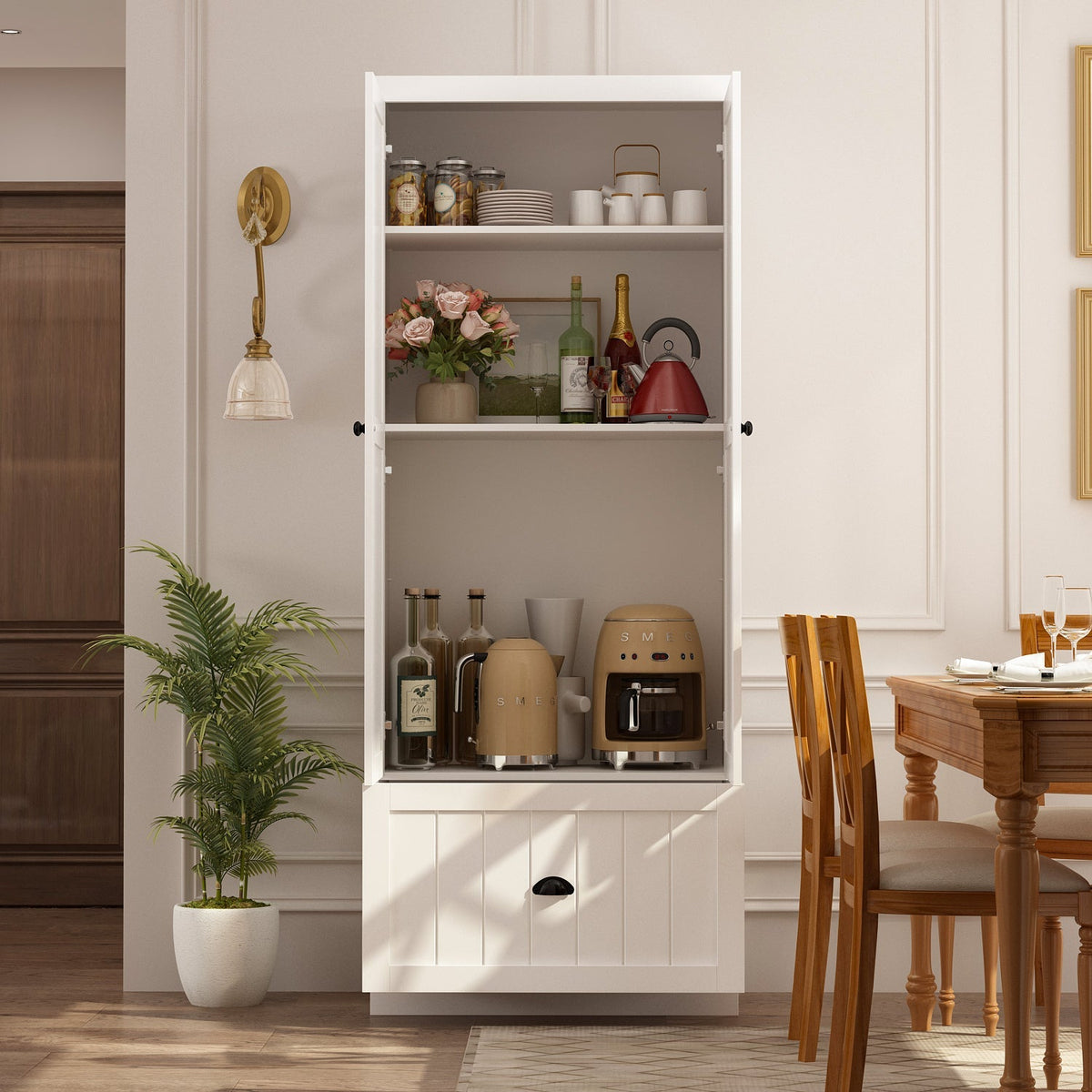 Hall Tree Shelf Rack Shoe Storage Coat Organizer Cabinet for Entryway in Combination