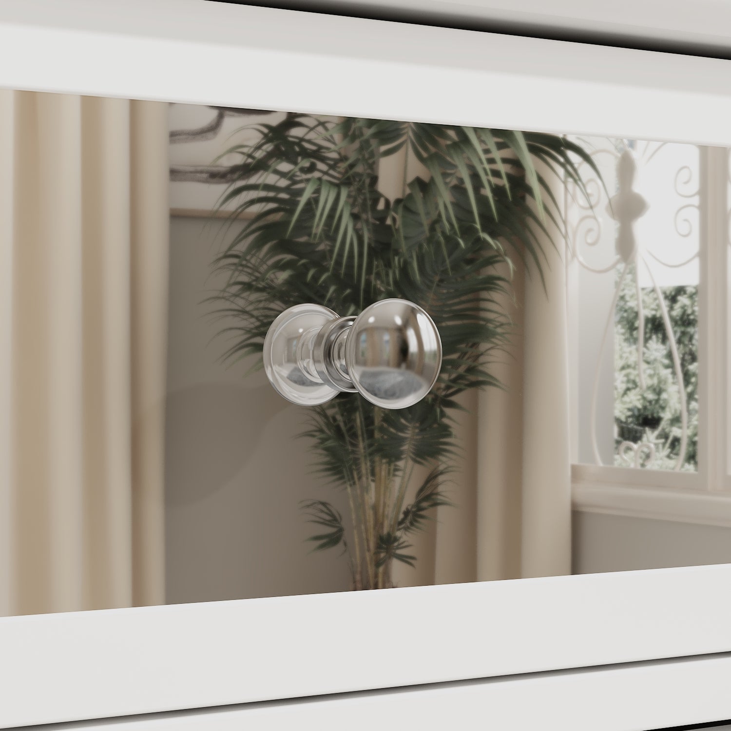 55.1'' Wide 3 Drawer Mirrored Door Sideboard