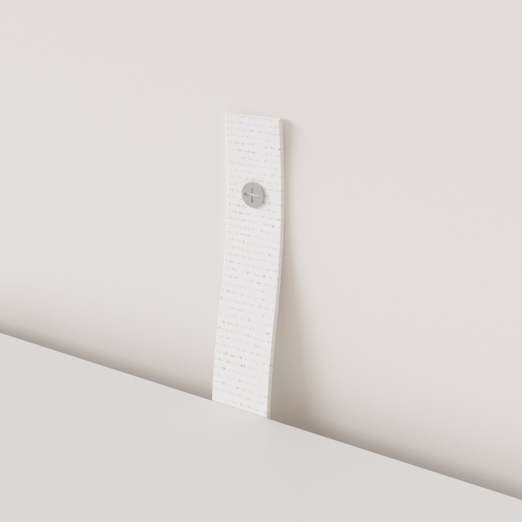 White nail polish storage cabinet with clear drawers, shelves, and side cabinet door